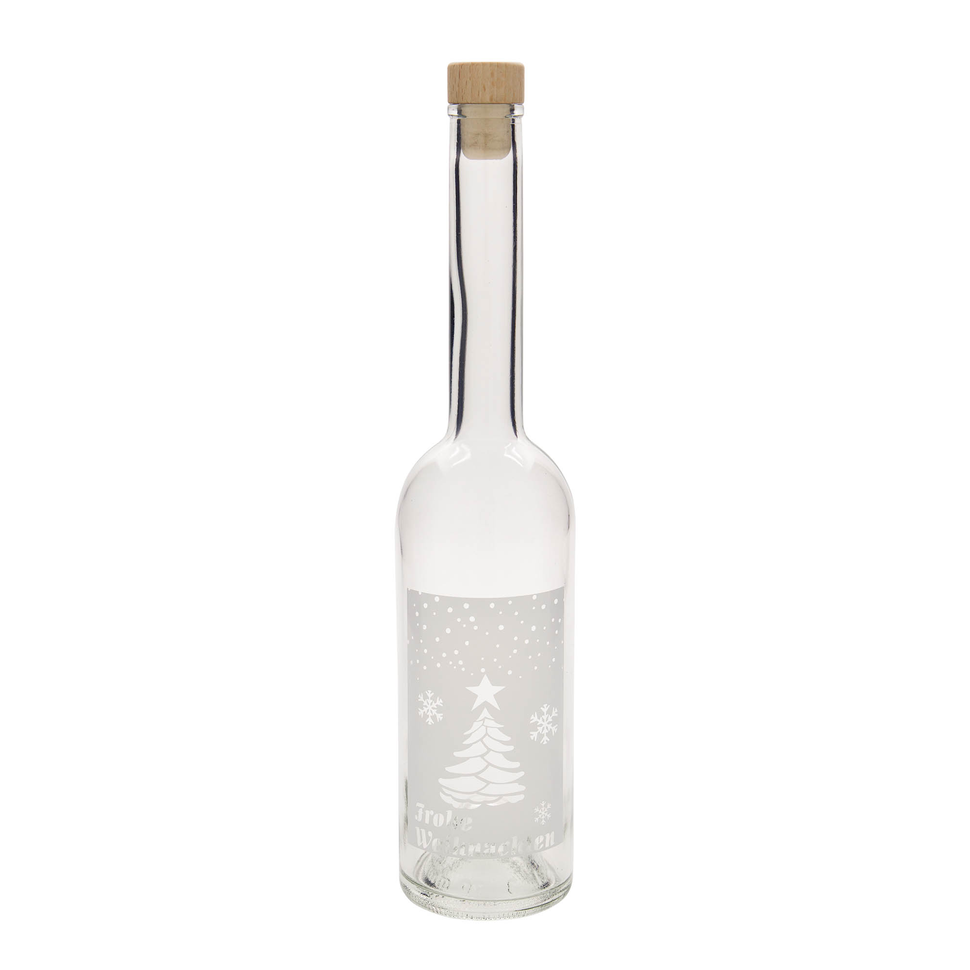 500 ml klaaspudel 'Opera', motiiv: Valged jõulud, suuava: kork 500 ml klaaspudel 'Opera', motiiv: Valged jõulud, suuava: kork