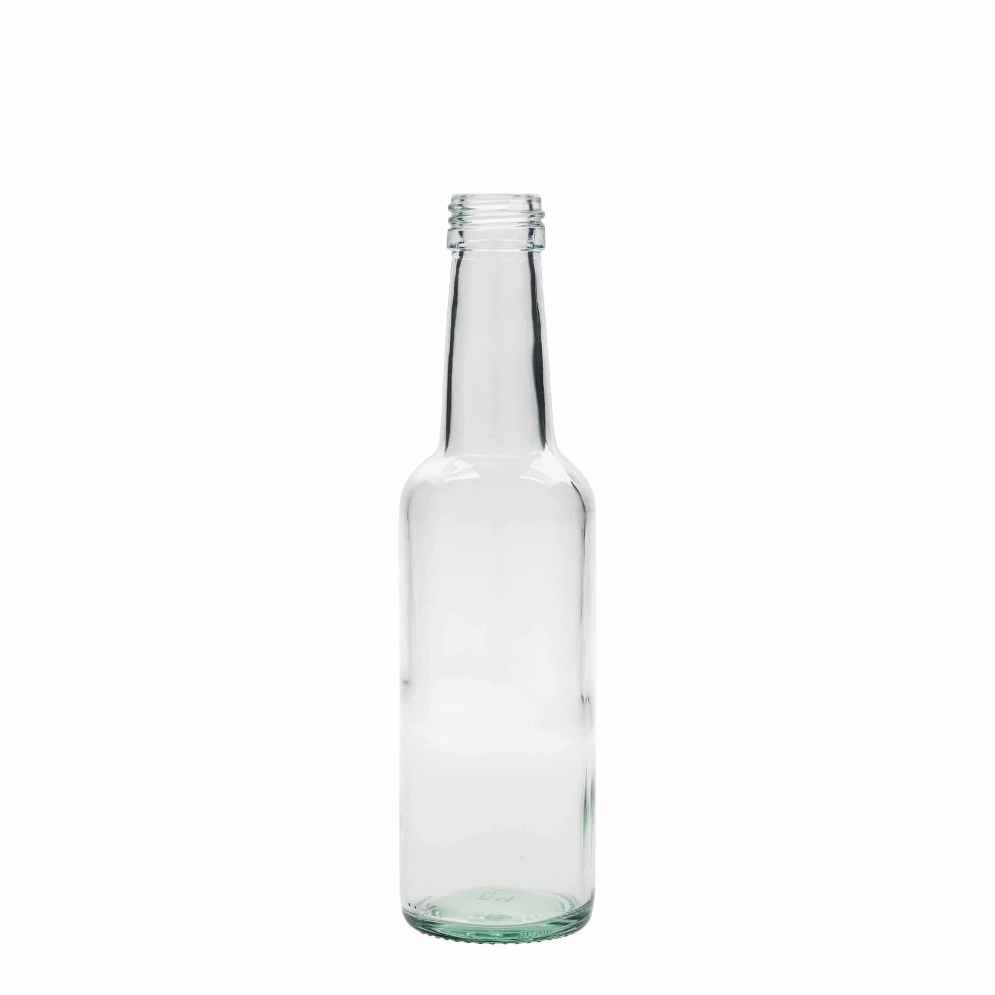250 ml klaaspudel sirge kaelaga, avaus: PP 28