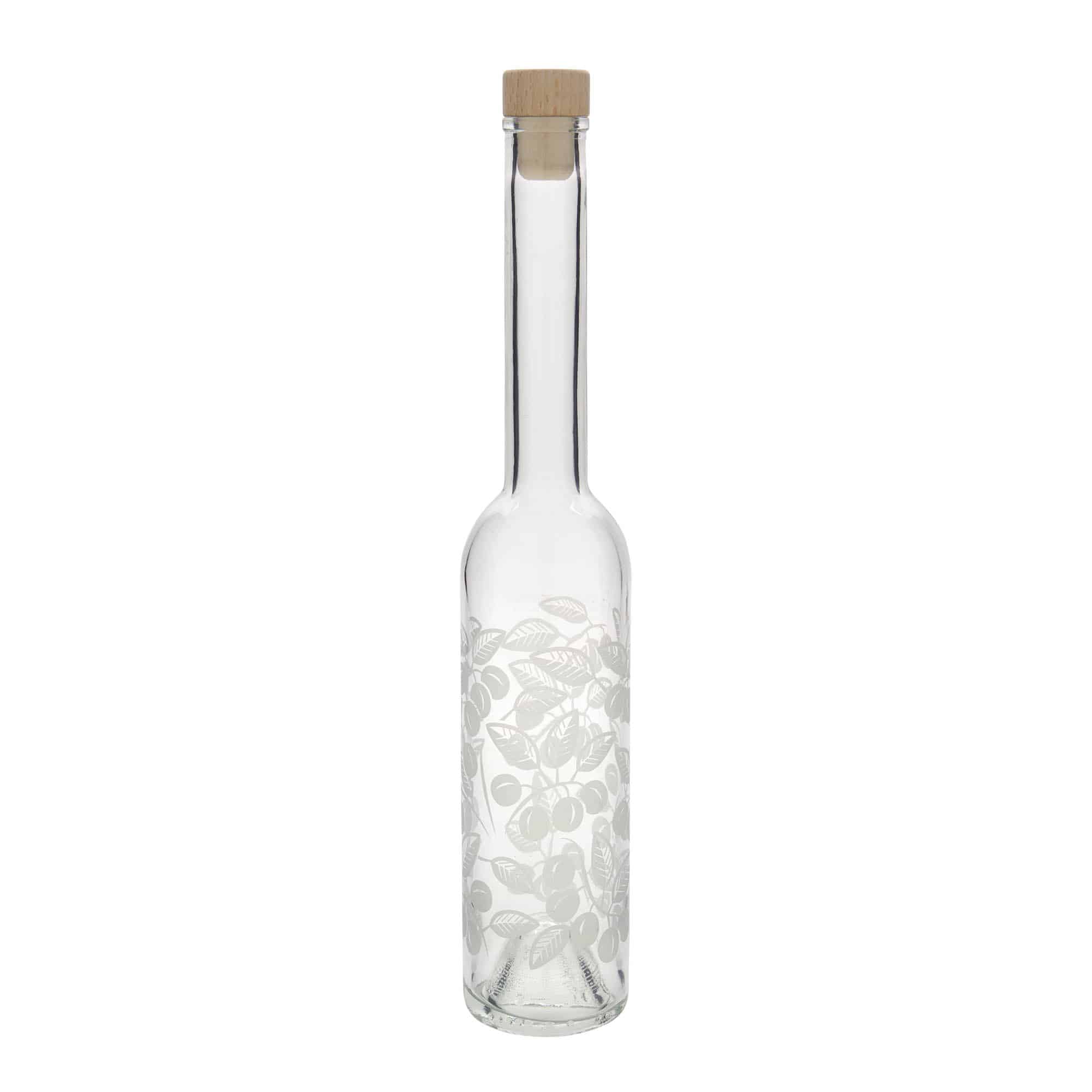 350 ml klaaspudel „Opera“, motiiv: Mirabellid, avale: kork