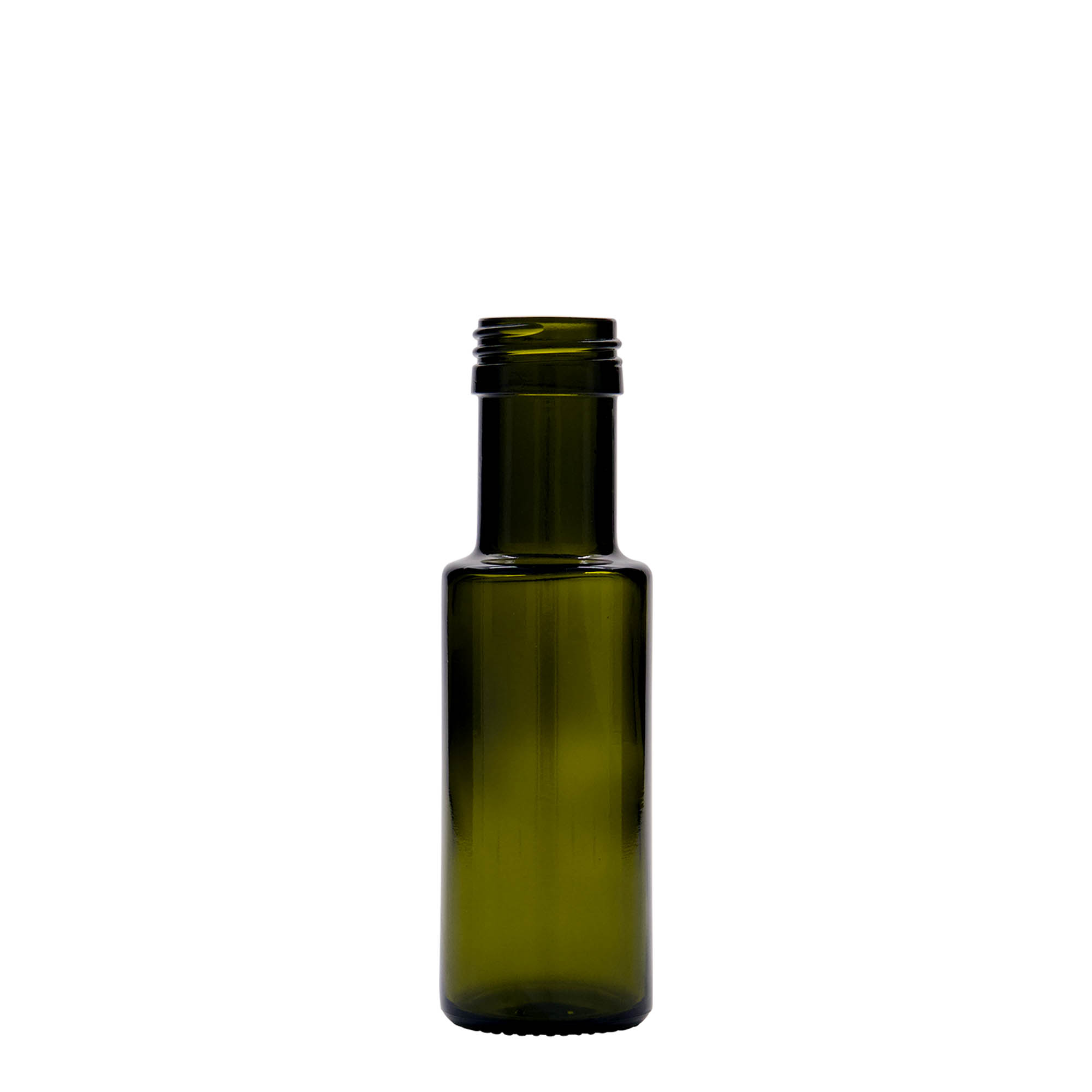 100 ml klaaspudel 'Dorica', antiikroheline, suuava: PP 31,5