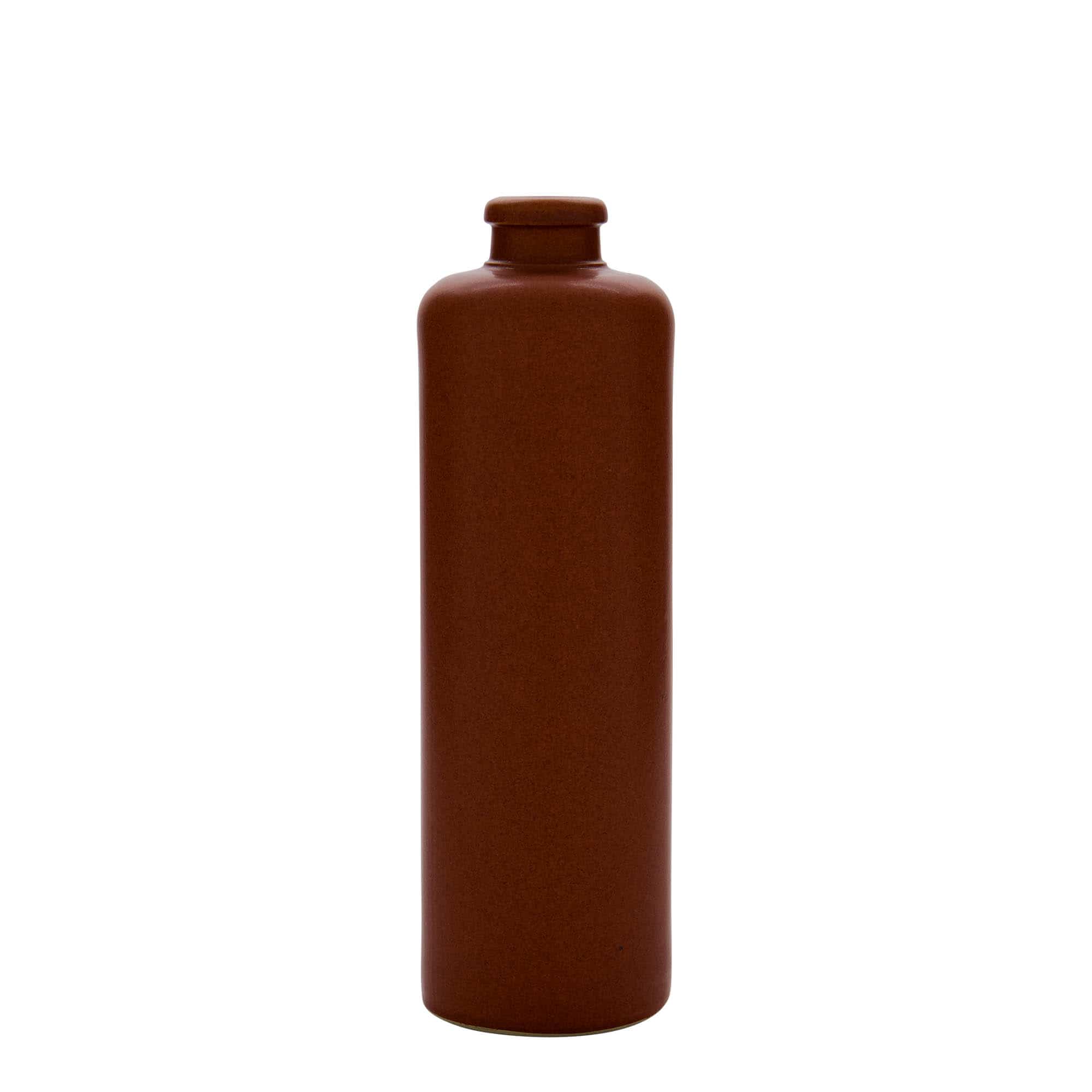 500 ml keraamiline pudel, kivikeraamika, punakaspruun, sulgur: kork 500 ml keraamiline pudel, kivikeraamika, punakaspruun, sulgur: kork