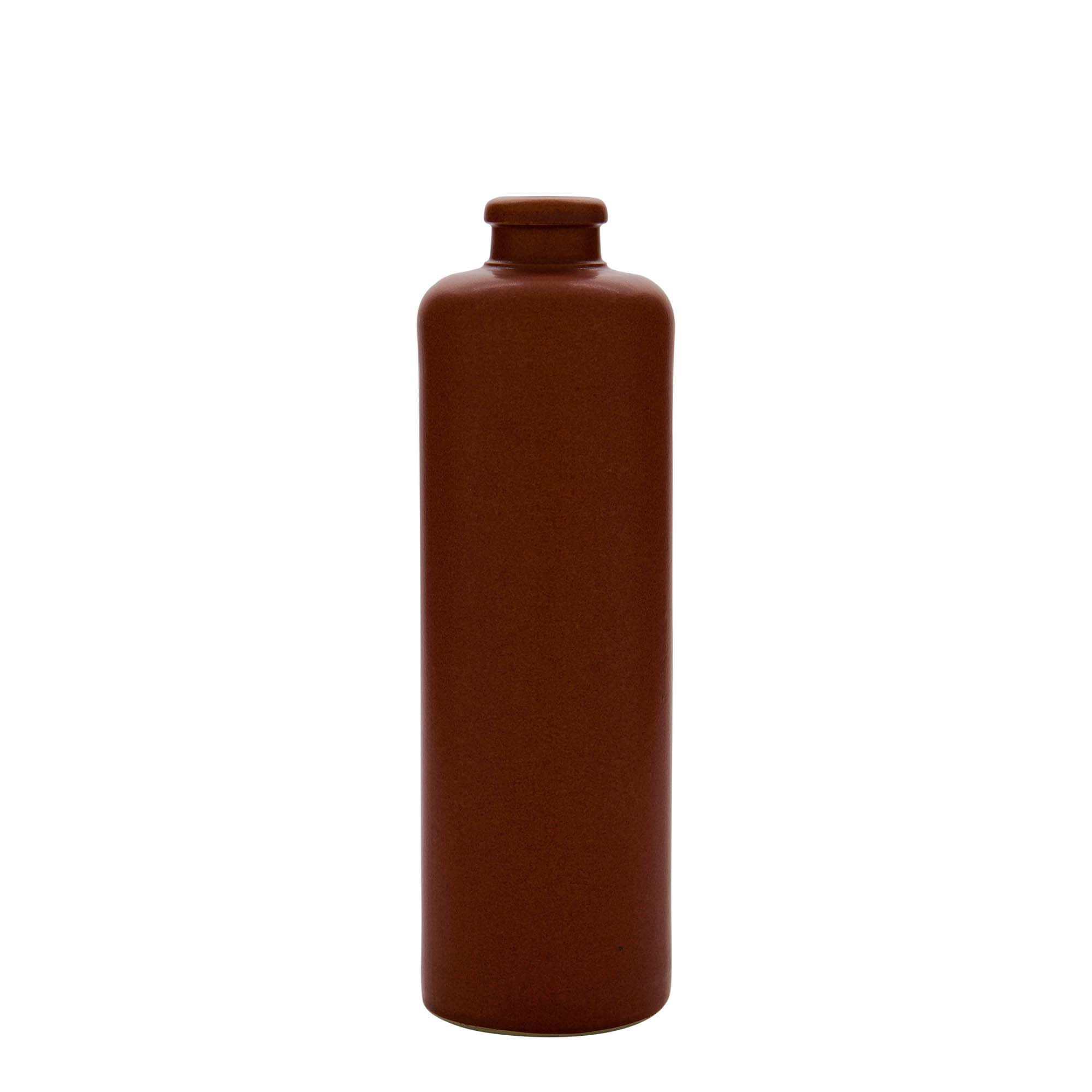 500 ml savitops, keraamiline, punakaspruun, suuava: kork