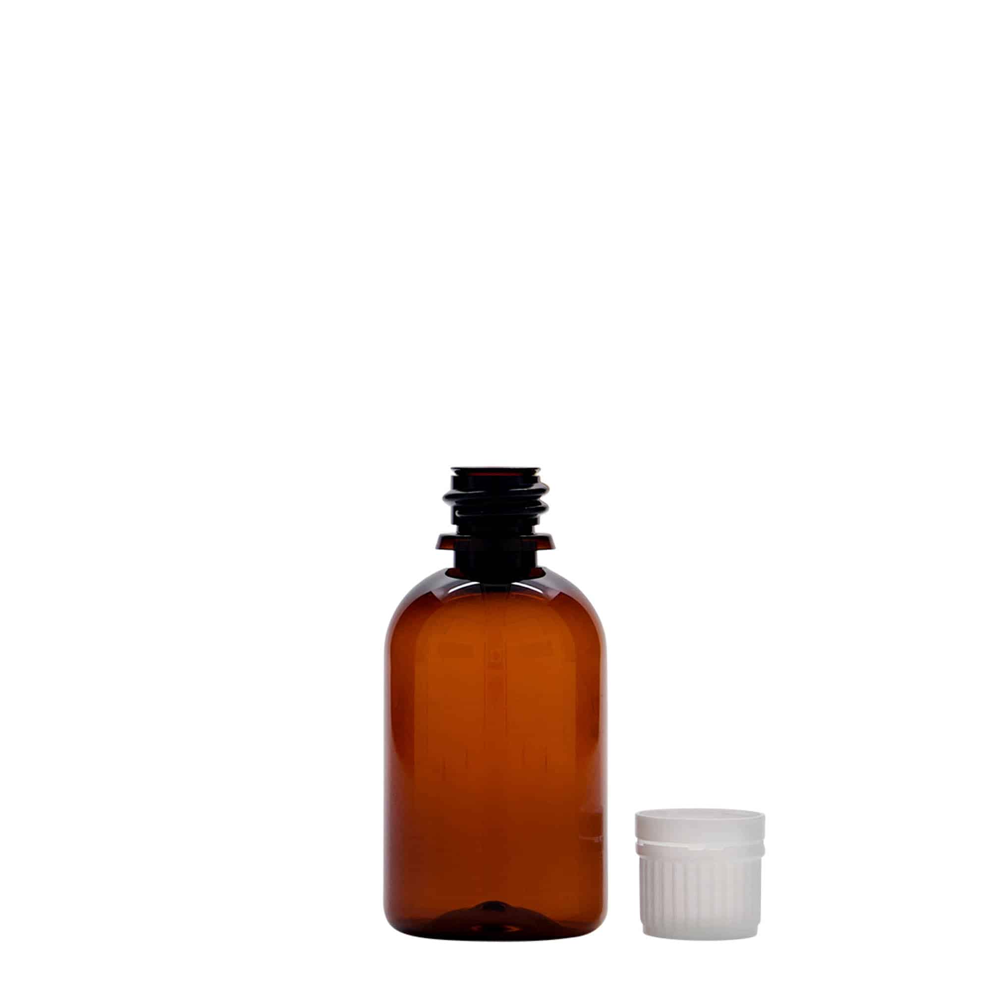 50 ml PET-meditsiinipudel 'Easy Living', pruun, plastik, suuava: DIN 18