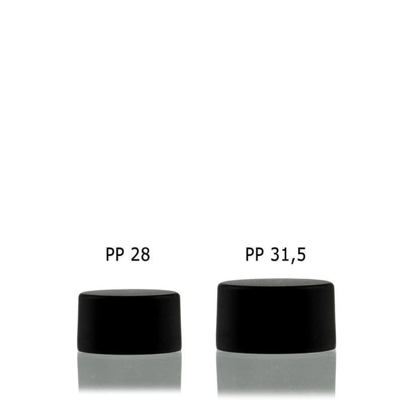 Keeratav kork, metall-plast, must, sulguri tüüp: PP 28