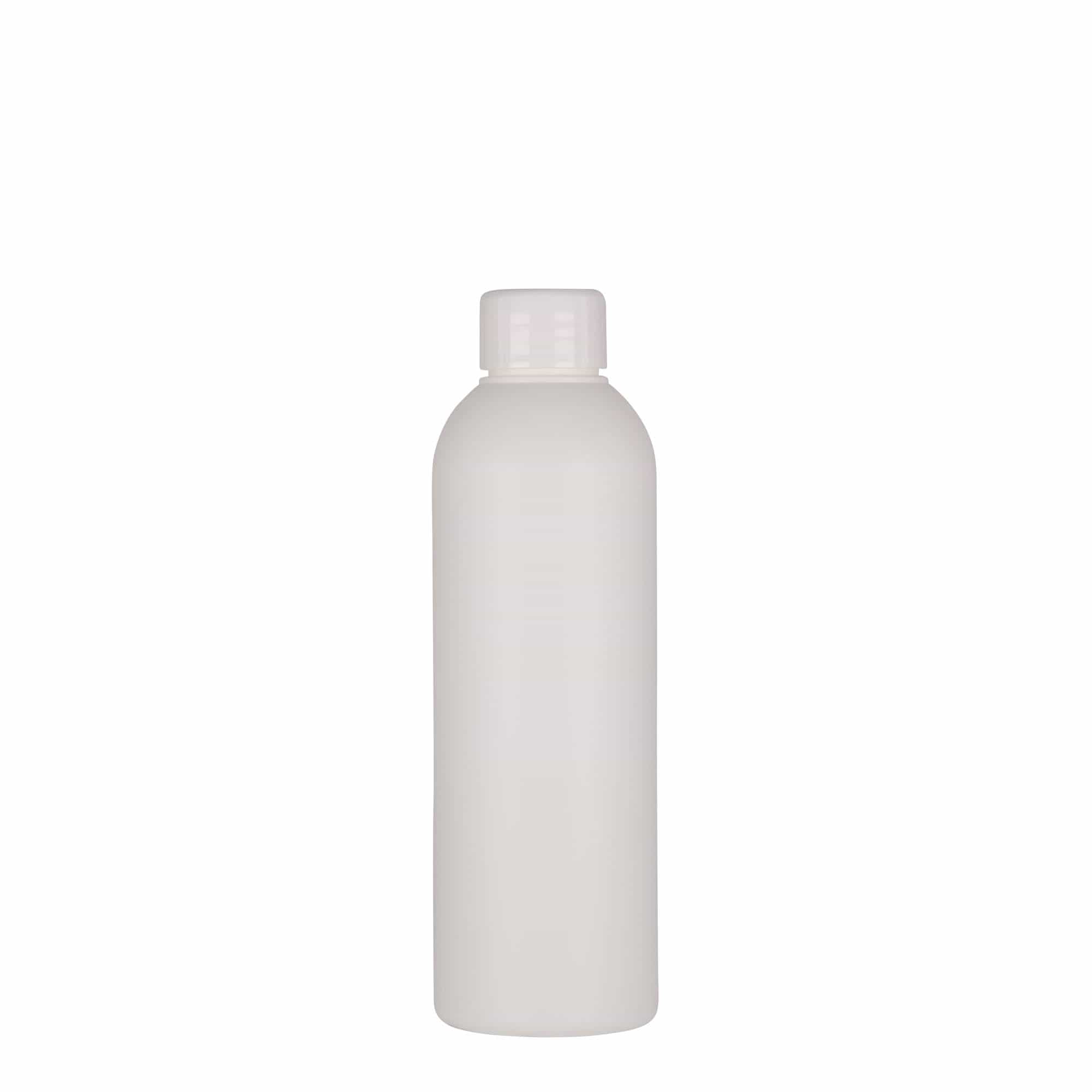 200 ml plastpudel 'Tuffy', HDPE, valge, suuava: 24/410