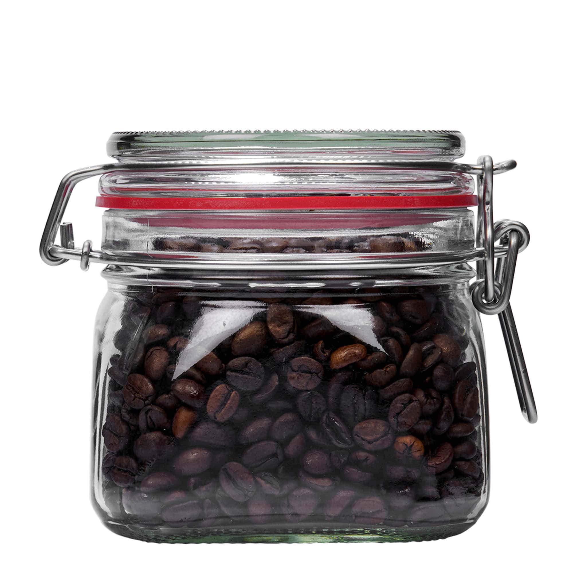 550 ml traadist sangaga klaaspurk, ruudukujuline, ava: traadist sanglukk