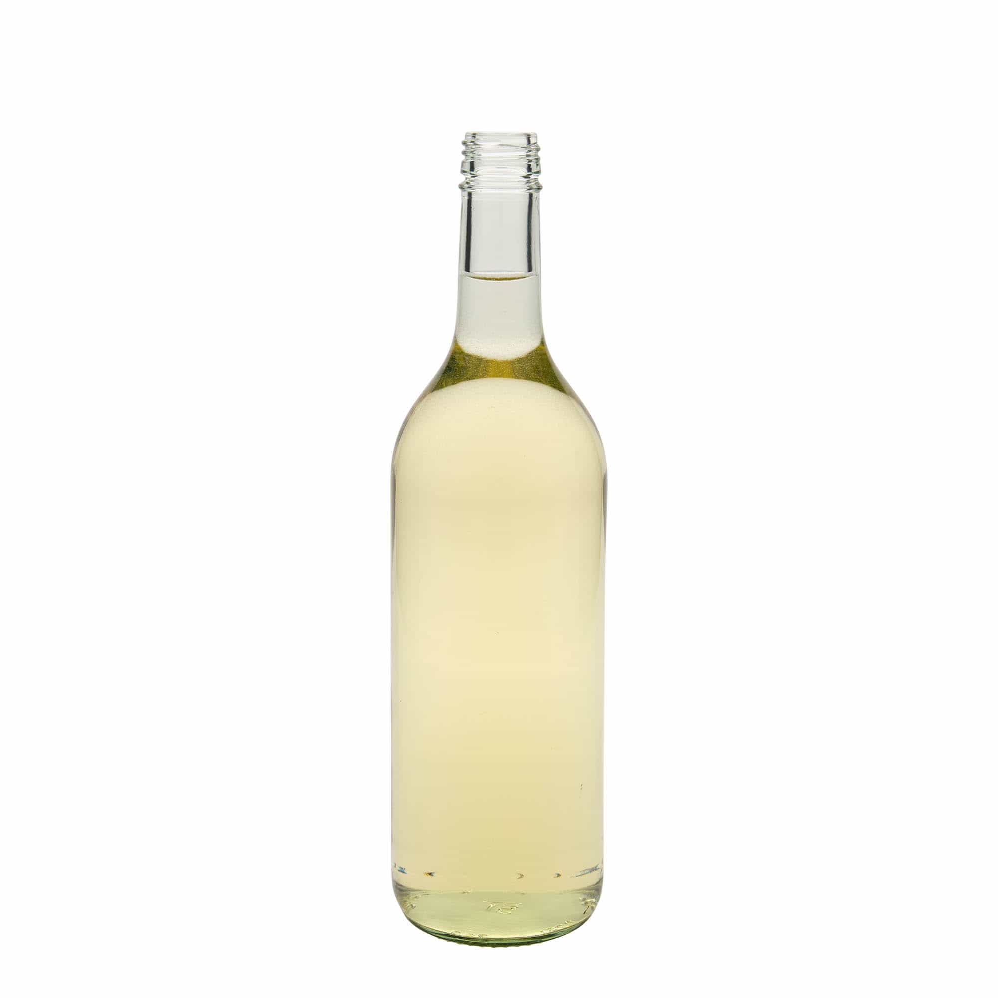 750 ml klaaspudel 'Bordeaux', sulgur: PP 28