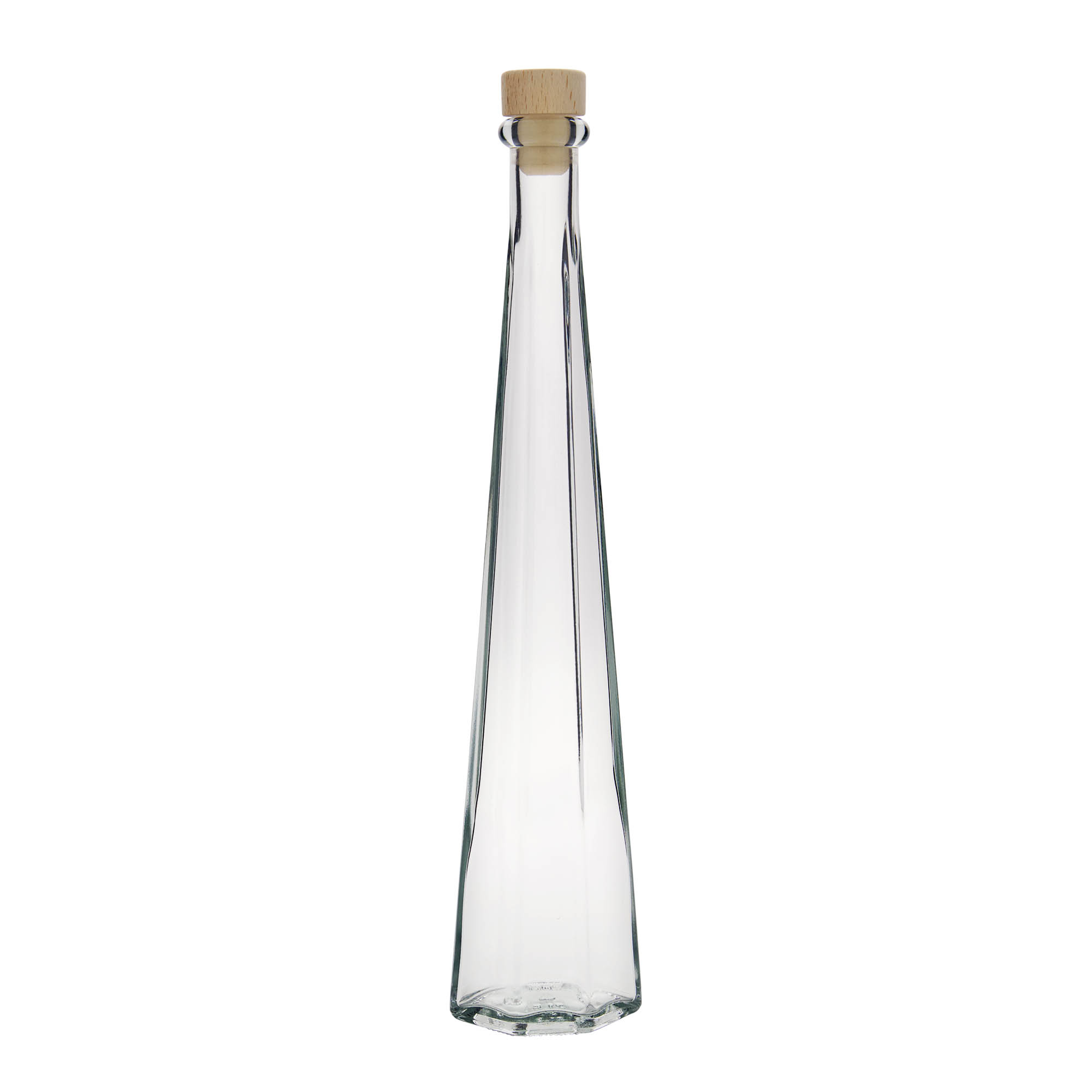200 ml klaaspudel 'Dama Sexta', kuusnurkne, suue: kork