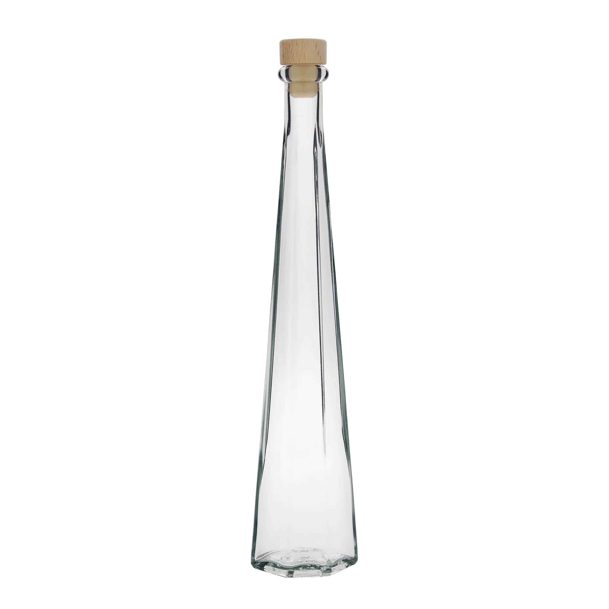 200 ml klaaspudel 'Dama Sexta', kuusnurkne, suue: kork
