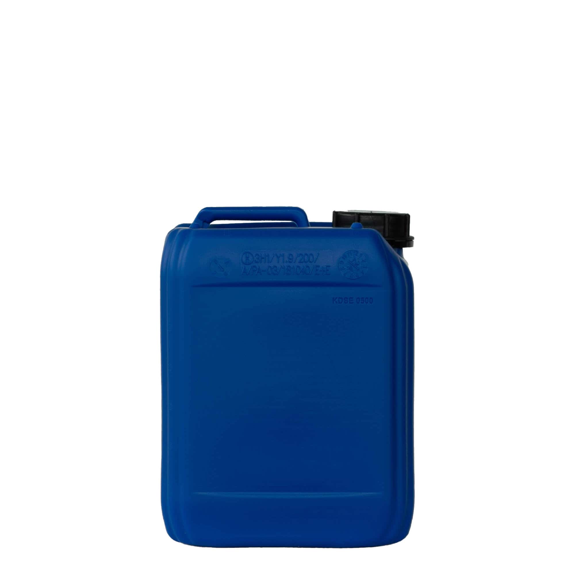 5 l kann, ristkülikukujuline, HDPE-plastik, sinine, avale: ND 55