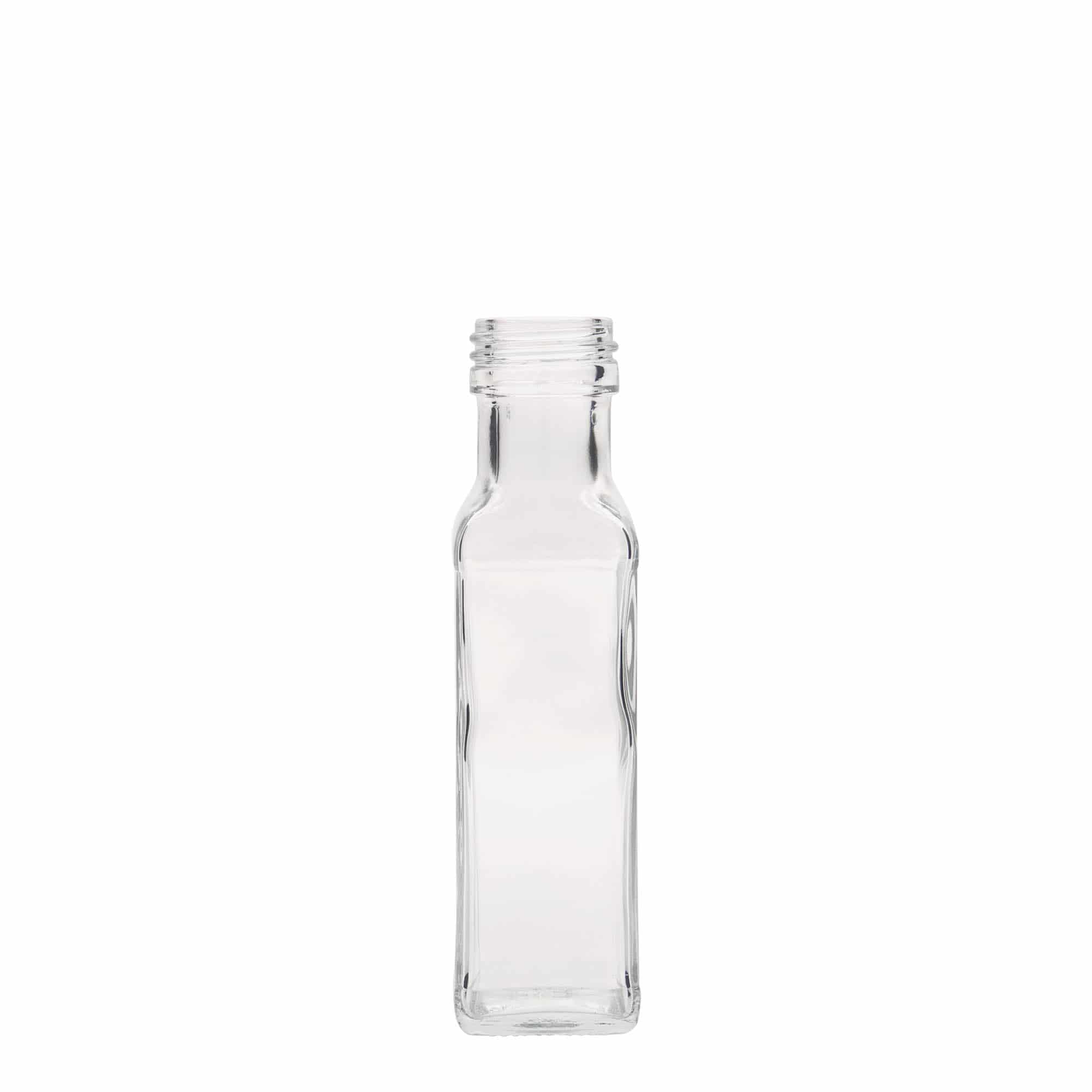 100 ml klaaspudel 'Marasca', ruudukujuline, suuava: PP 31,5