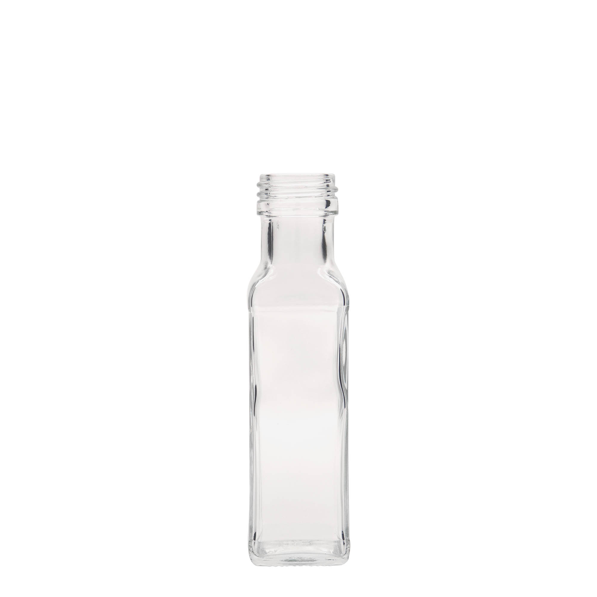 100 ml klaaspudel 'Marasca', ruudukujuline, suuava: PP 31,5