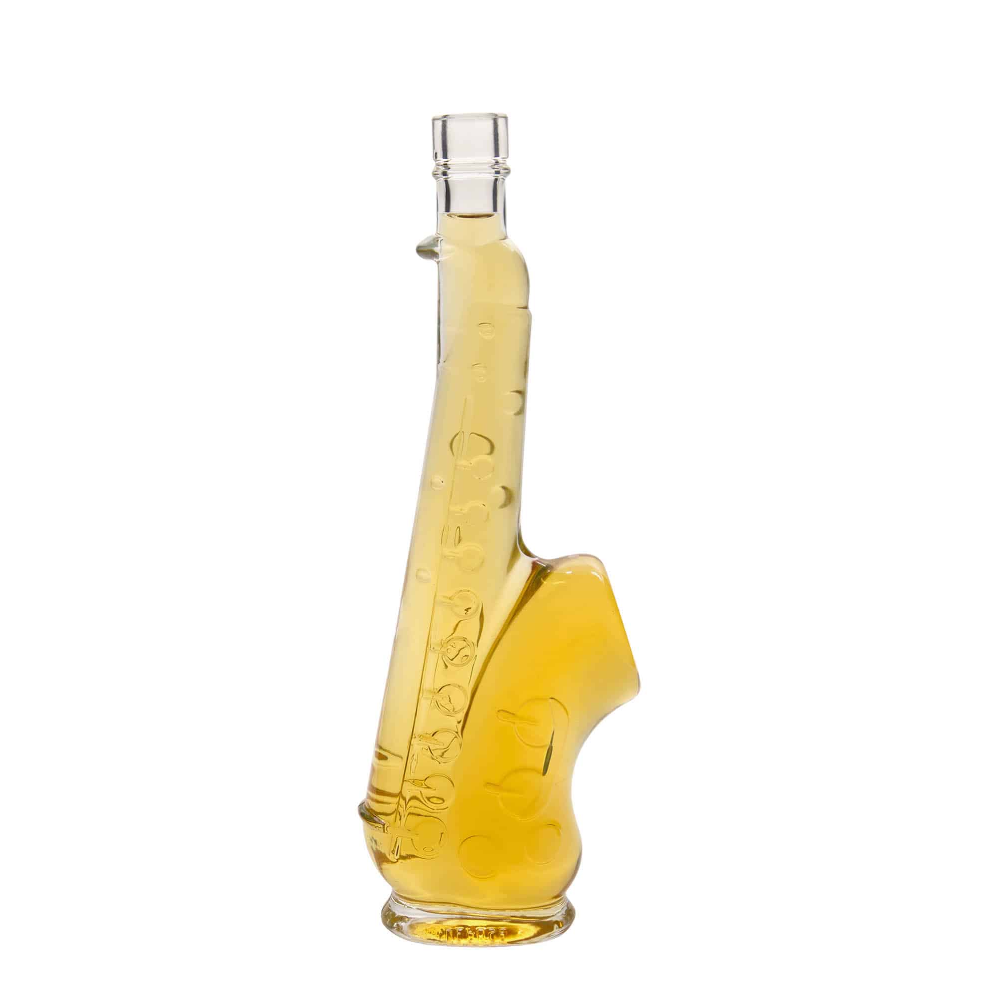 500 ml klaaspudel 'Saksofon', sulgur: kork