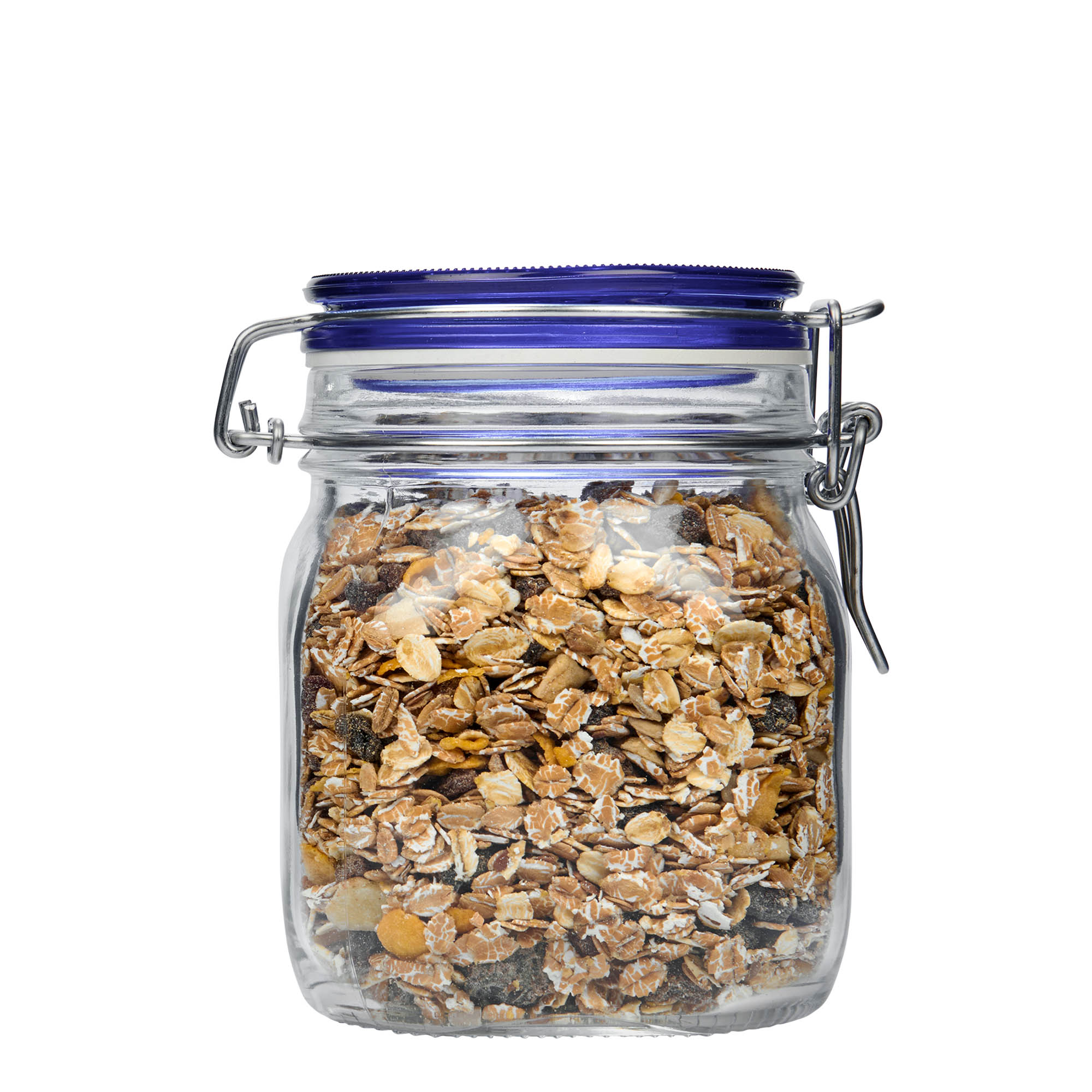 750 ml traadist sangaga klaaspurk 'Fido' sinise kaanega, ruudukujuline, ava: traadisangaga sulgur 750 ml traadist sangaga klaaspurk 'Fido' sinise kaanega, ruudukujuline, ava: traadisangaga sulgur