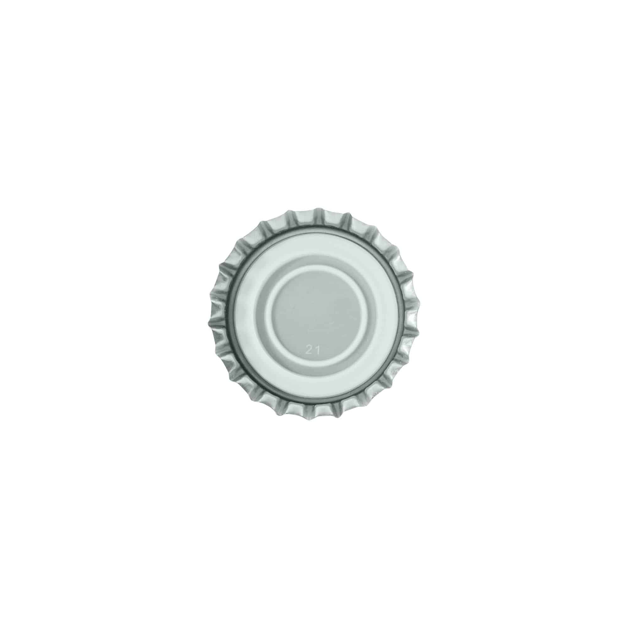 Kroonkork 29 mm, metall, hõbedane