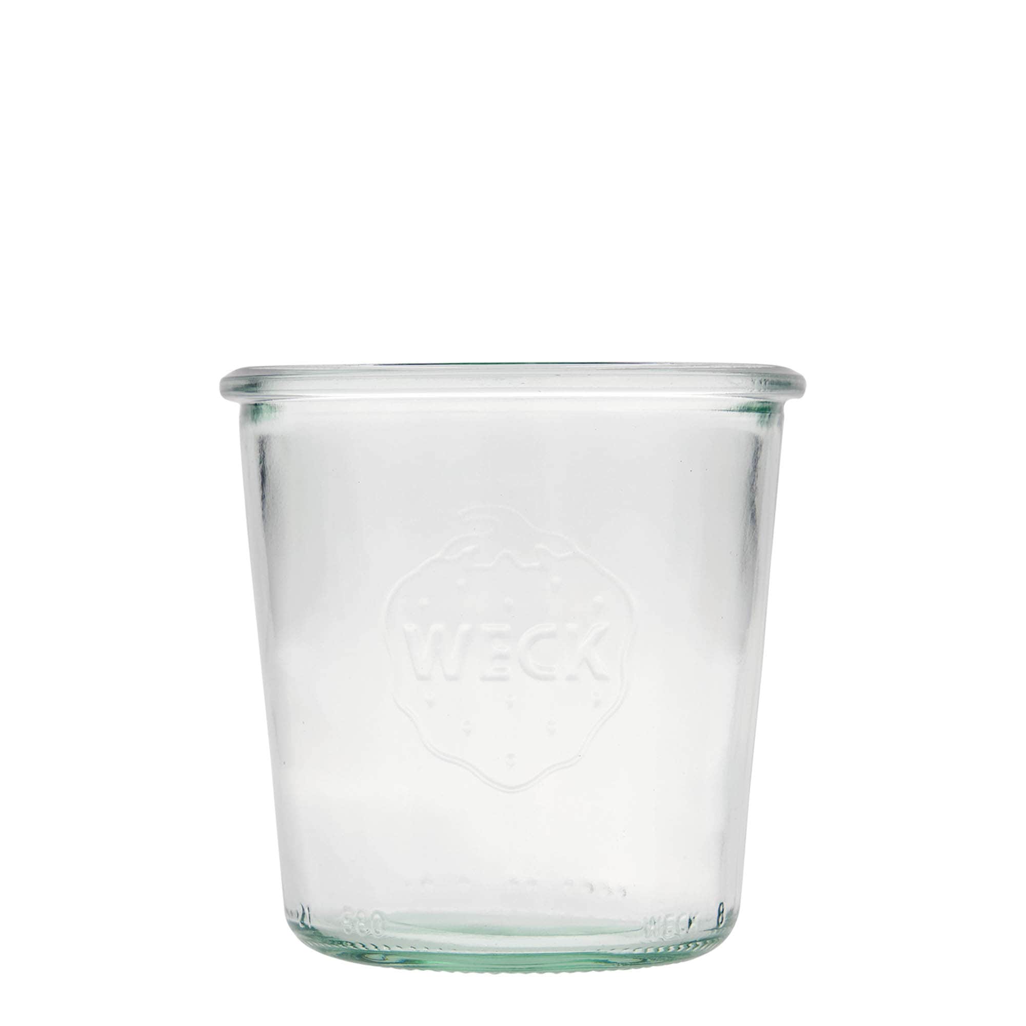 580 ml WECKi laia suuga purk, sulgur: ümar serv