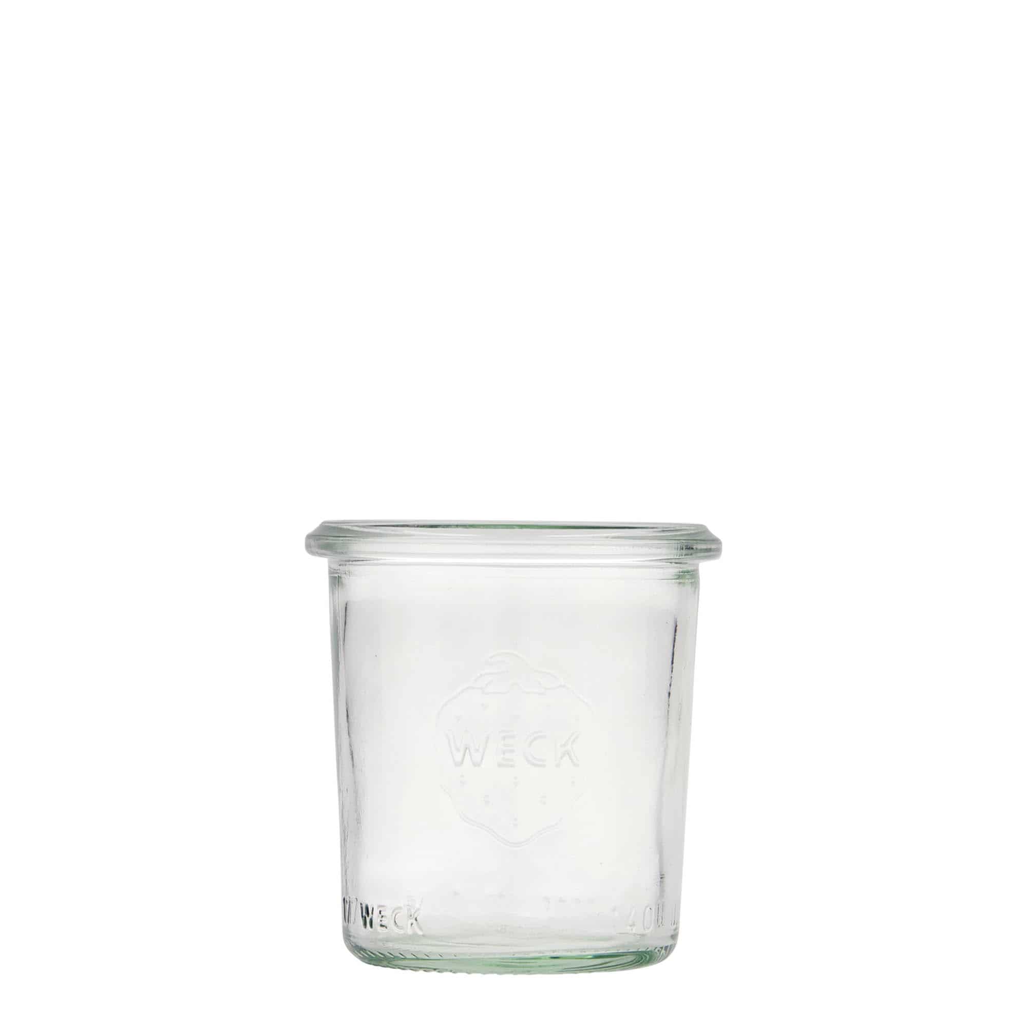 140 ml WECKi laia suuga purk, sulgur: ümar serv