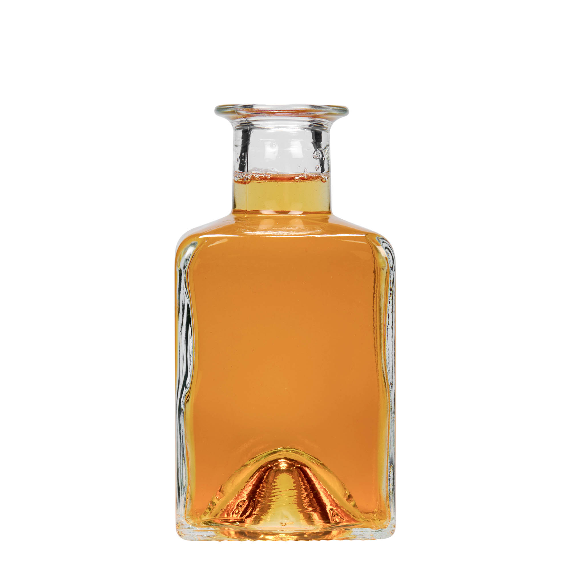 200 ml klaaspudel 'Kubica', ruudukujuline, sulgur: kork