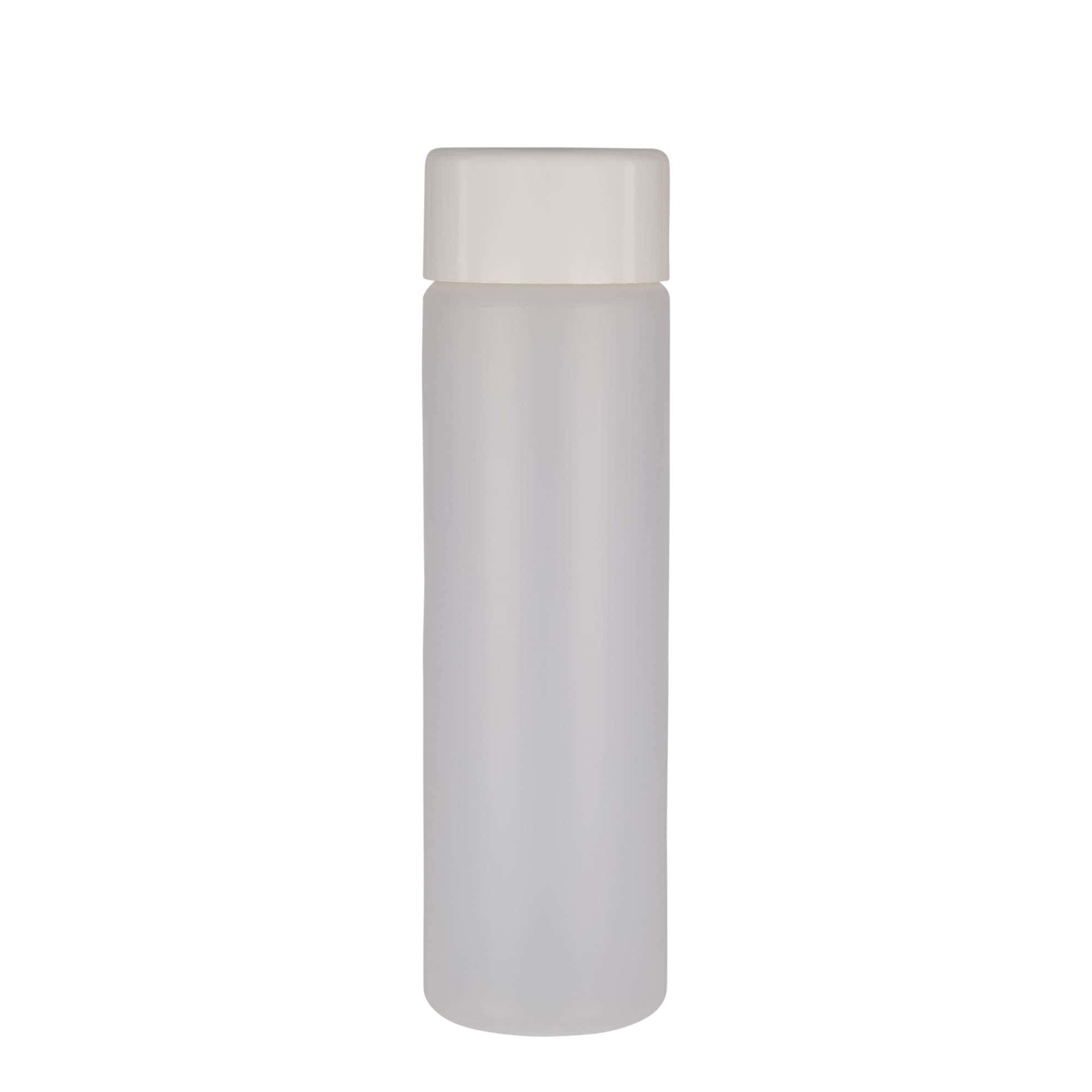 500 ml silinderpudel, PE-plast, loomulik värv, sulgur: keeratav kork