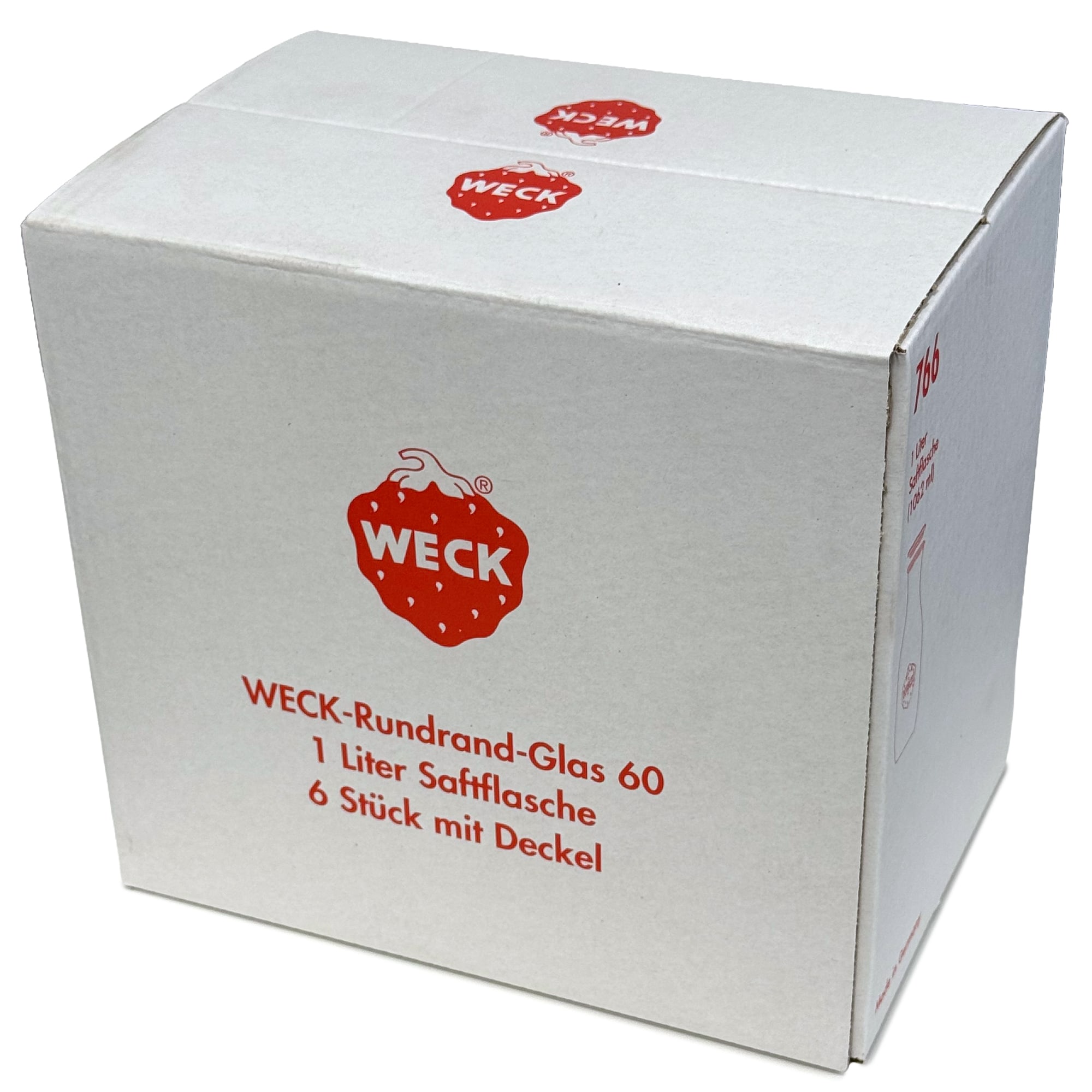 6x 1000 ml WECK-mahlapudel klaaskaanega RR 60