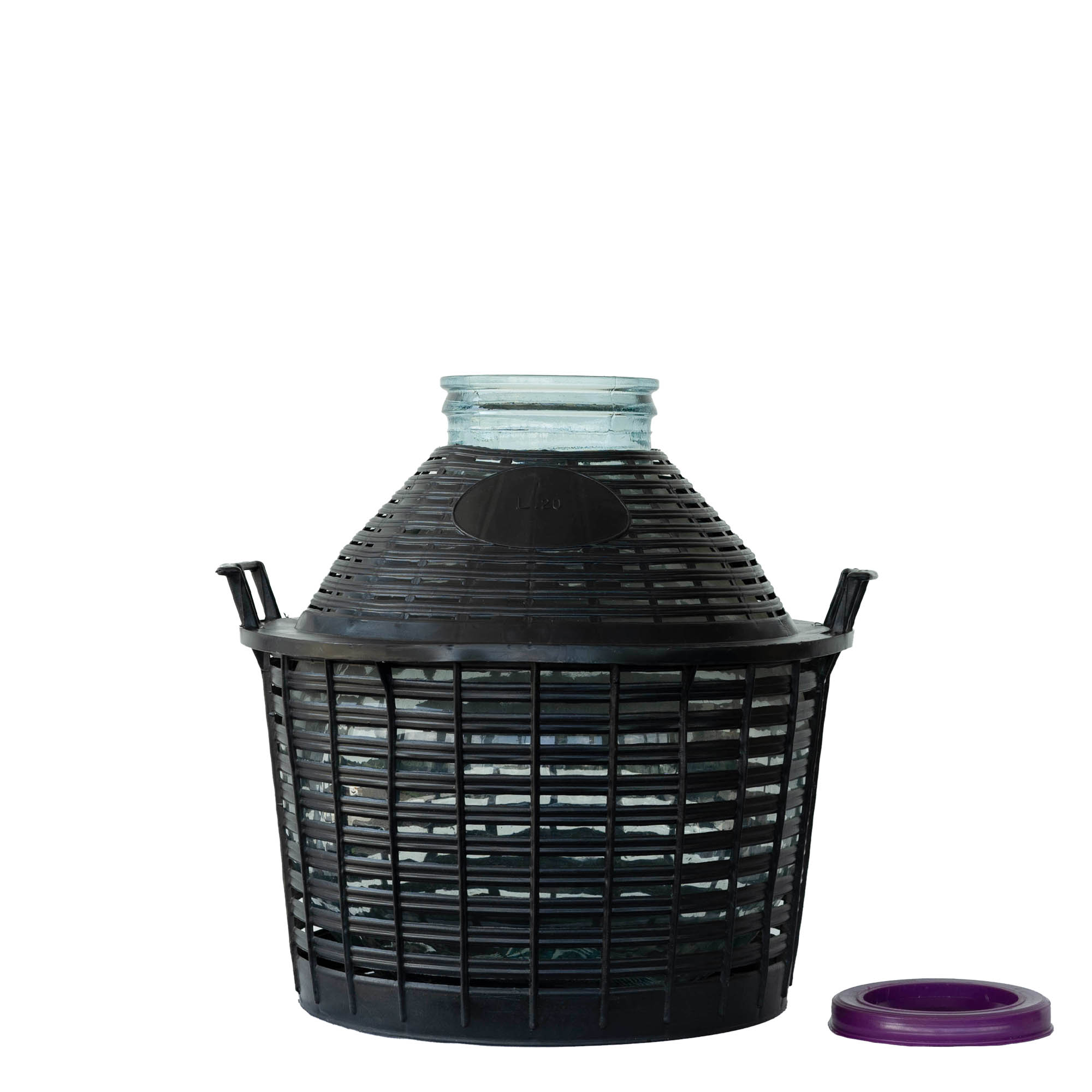 20 l pallklaas, lai kael, klaas, suuosa: keeratav kork 20 l pallklaas, lai kael, klaas, suuosa: keeratav kork