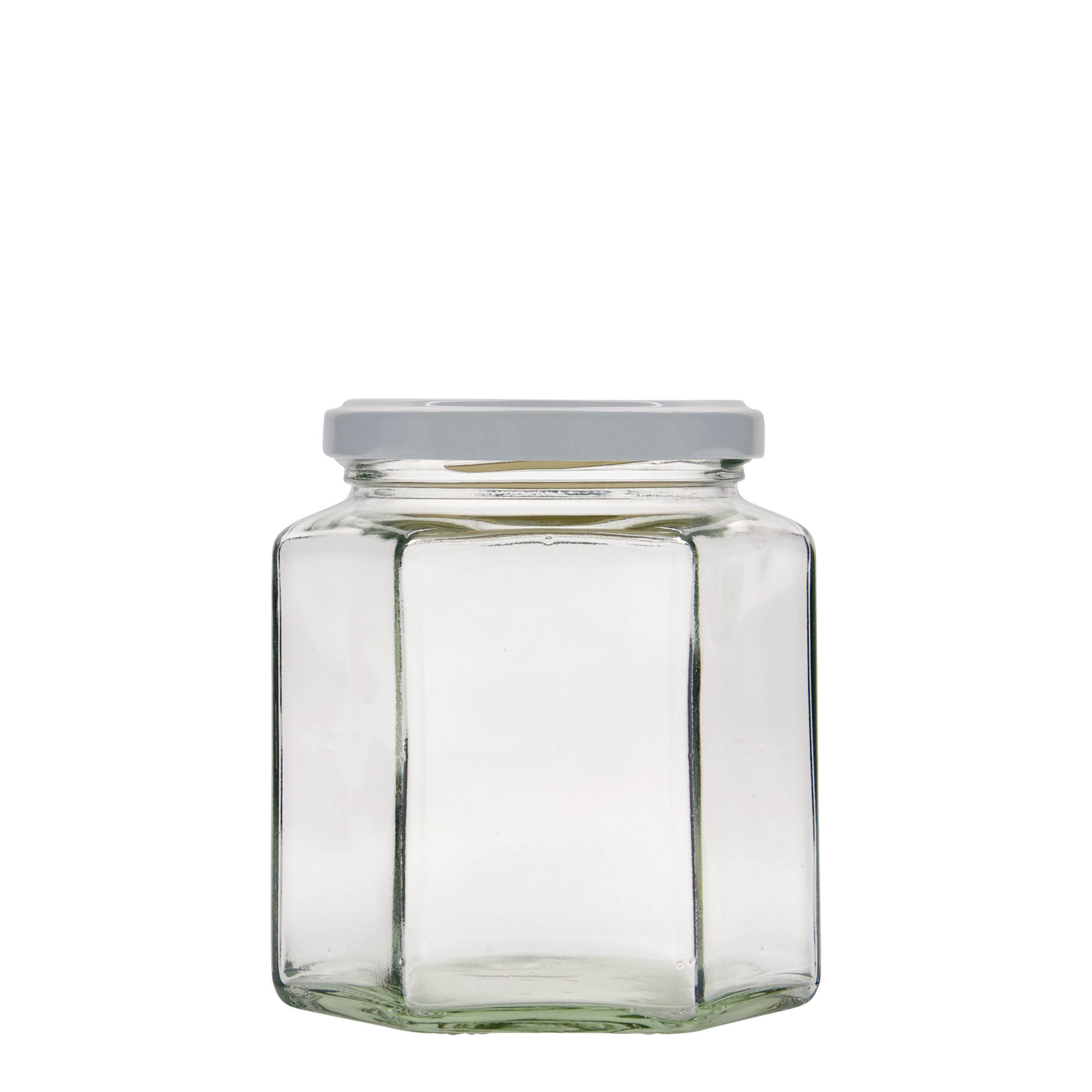 390 ml kuuskantklaas, ava: keeratava kaanega (TO 70)
