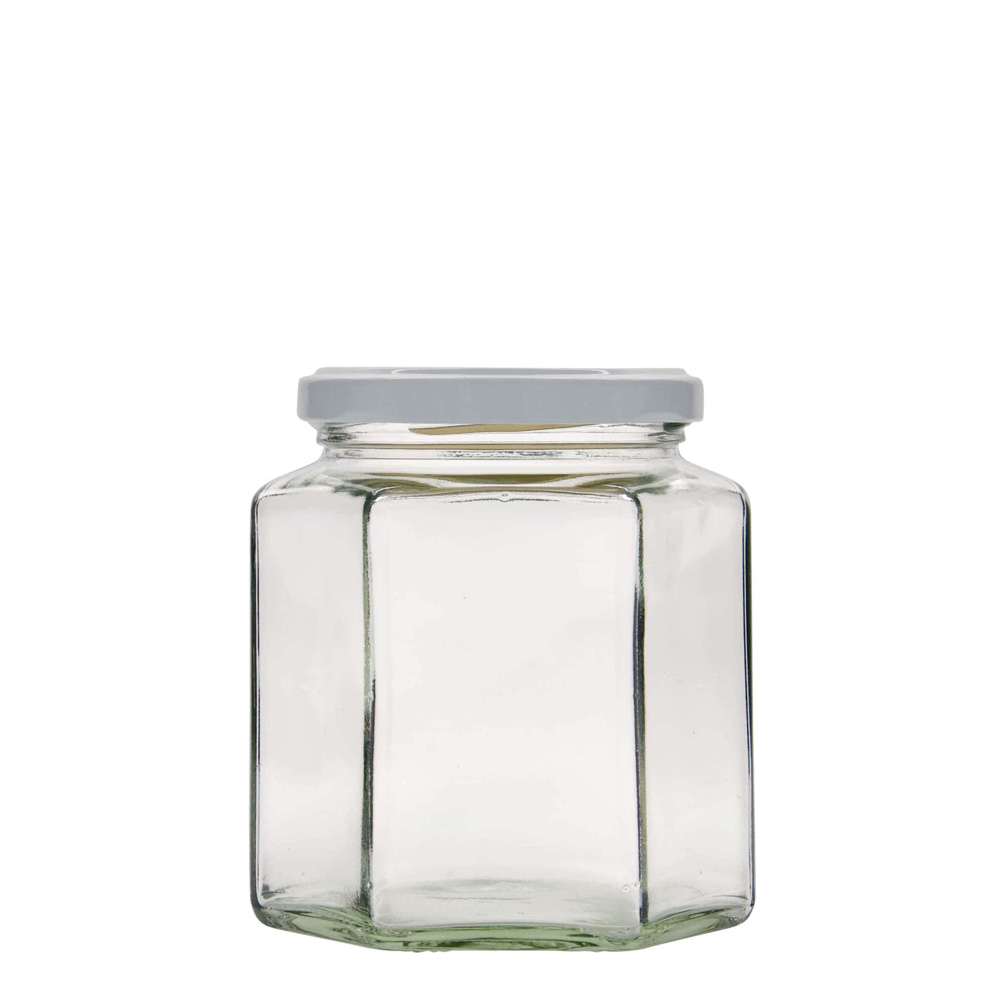 390 ml kuuskantklaas, ava: keeratava kaanega (TO 70)