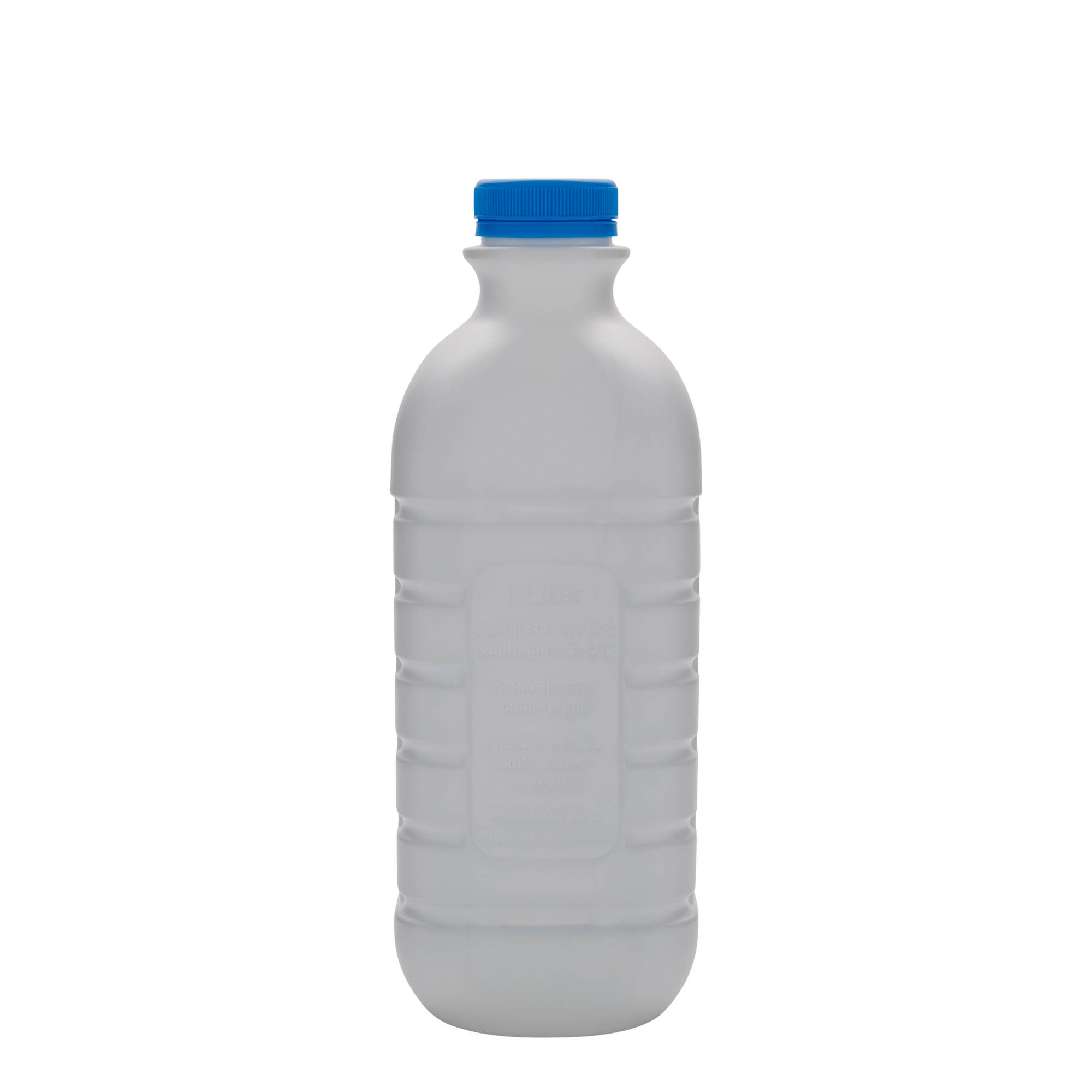 1.000 ml piimapudel, ristkülikukujuline, HDPE-plastik, valge, ava: PEHD40