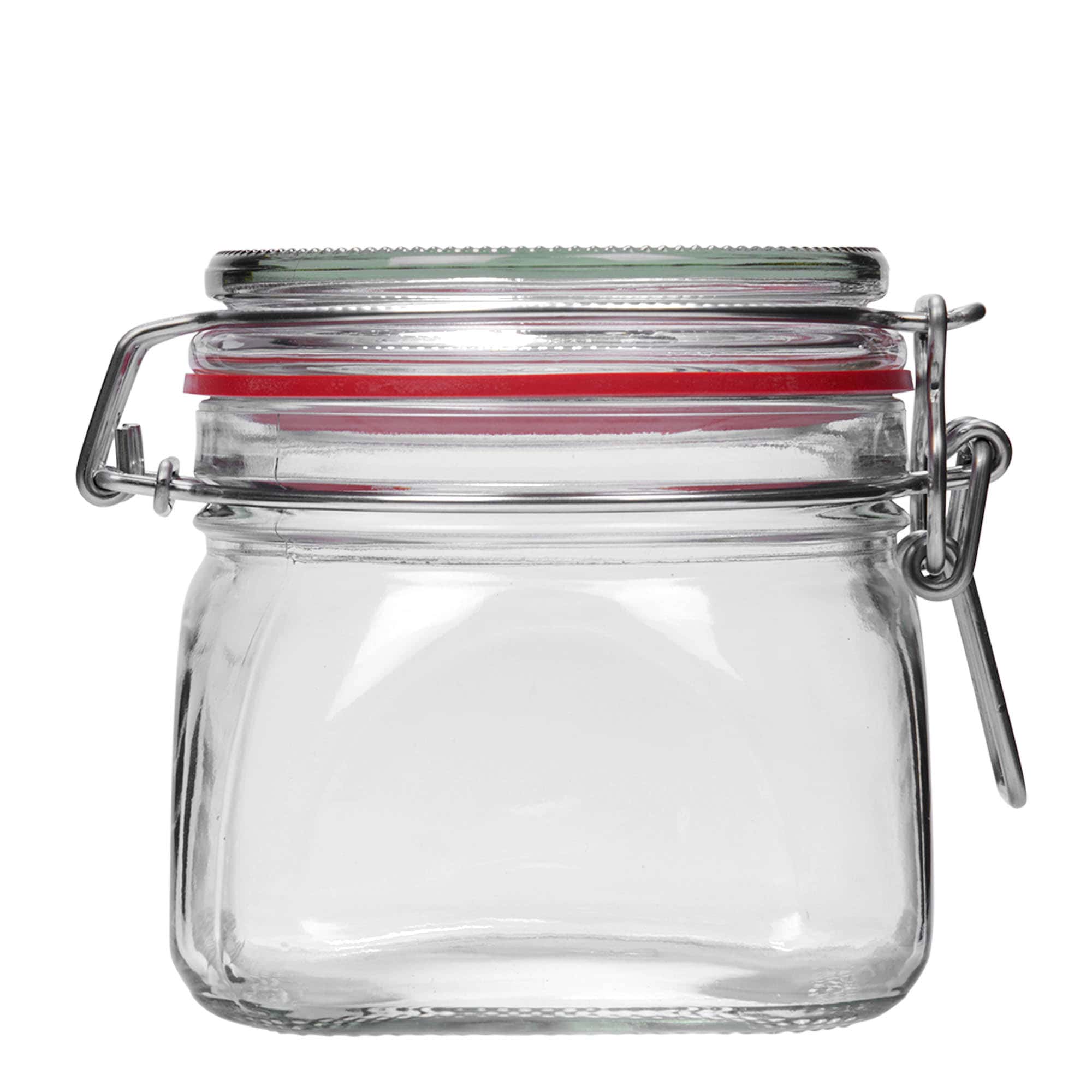 550 ml traatkaanega purk, ruudukujuline, sulgur: traatkaas