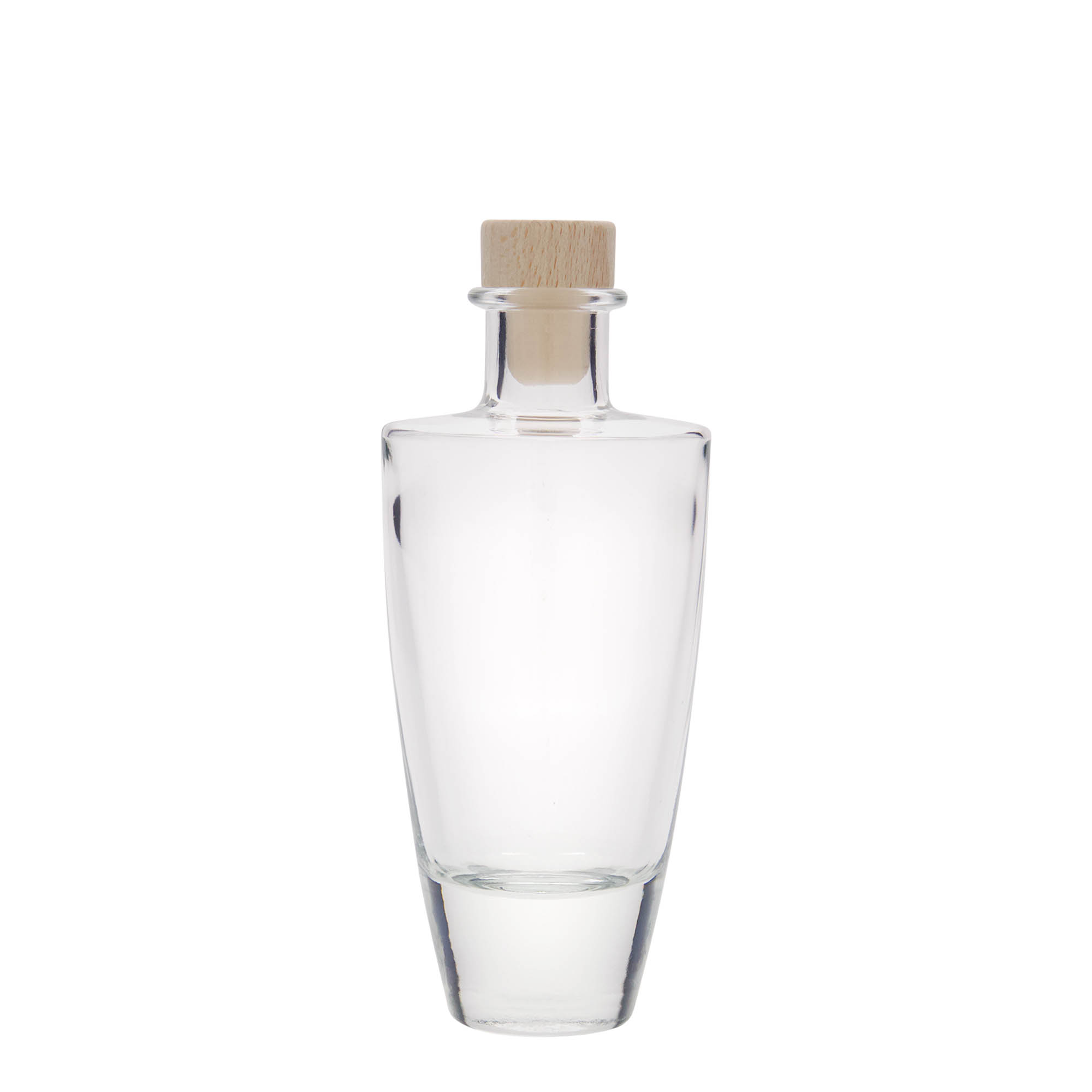 200 ml klaaspudel 'Vanessa', ovaalne, suuava: kork