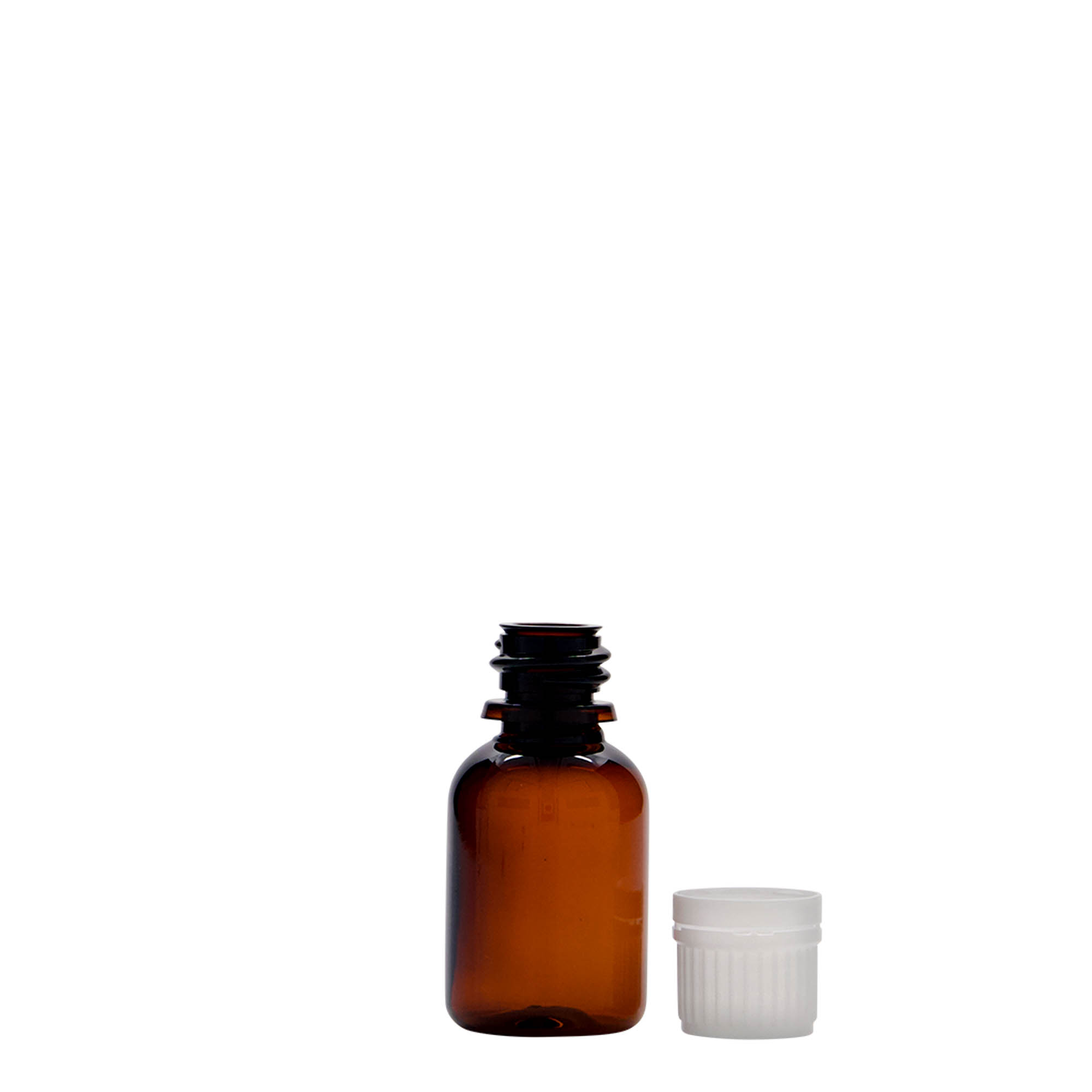 20 ml PET-meditsiinipudel 'Easy Living', pruun, plastik, suuava: DIN 18 20 ml PET-meditsiinipudel 'Easy Living', pruun, plastik, suuava: DIN 18