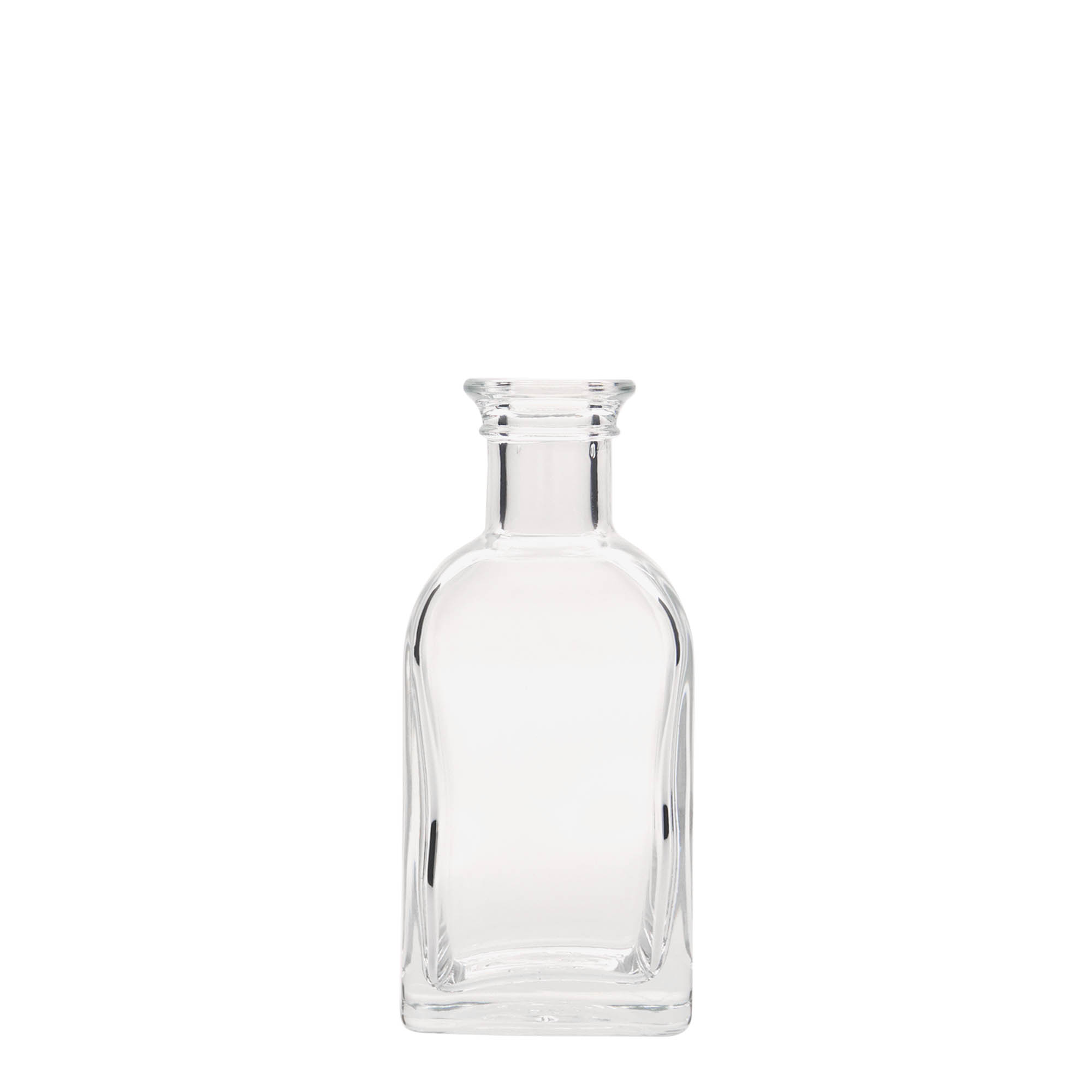 100 ml klaasist apteegipudel 'Carré', ruudukujuline, sulgur: kork