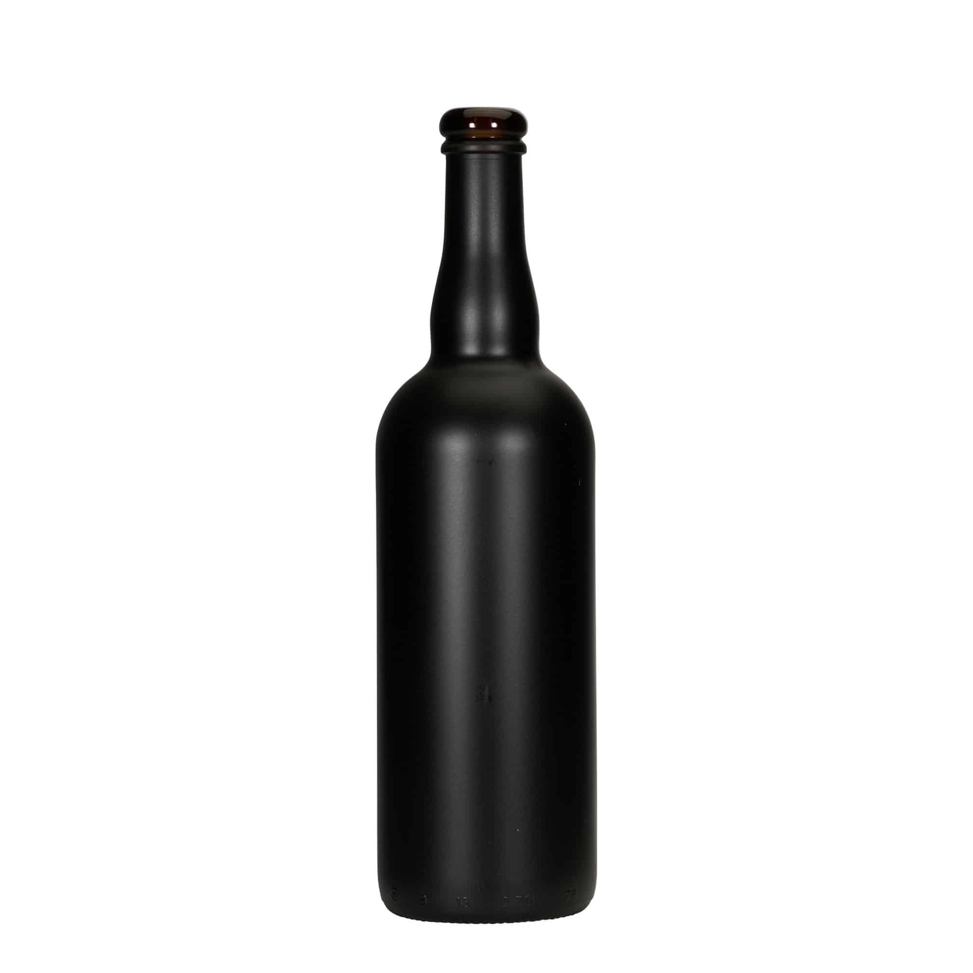 750 ml õllepudel Belgia, klaas, must, suuavale: kork 750 ml õllepudel Belgia, klaas, must, suuavale: kork