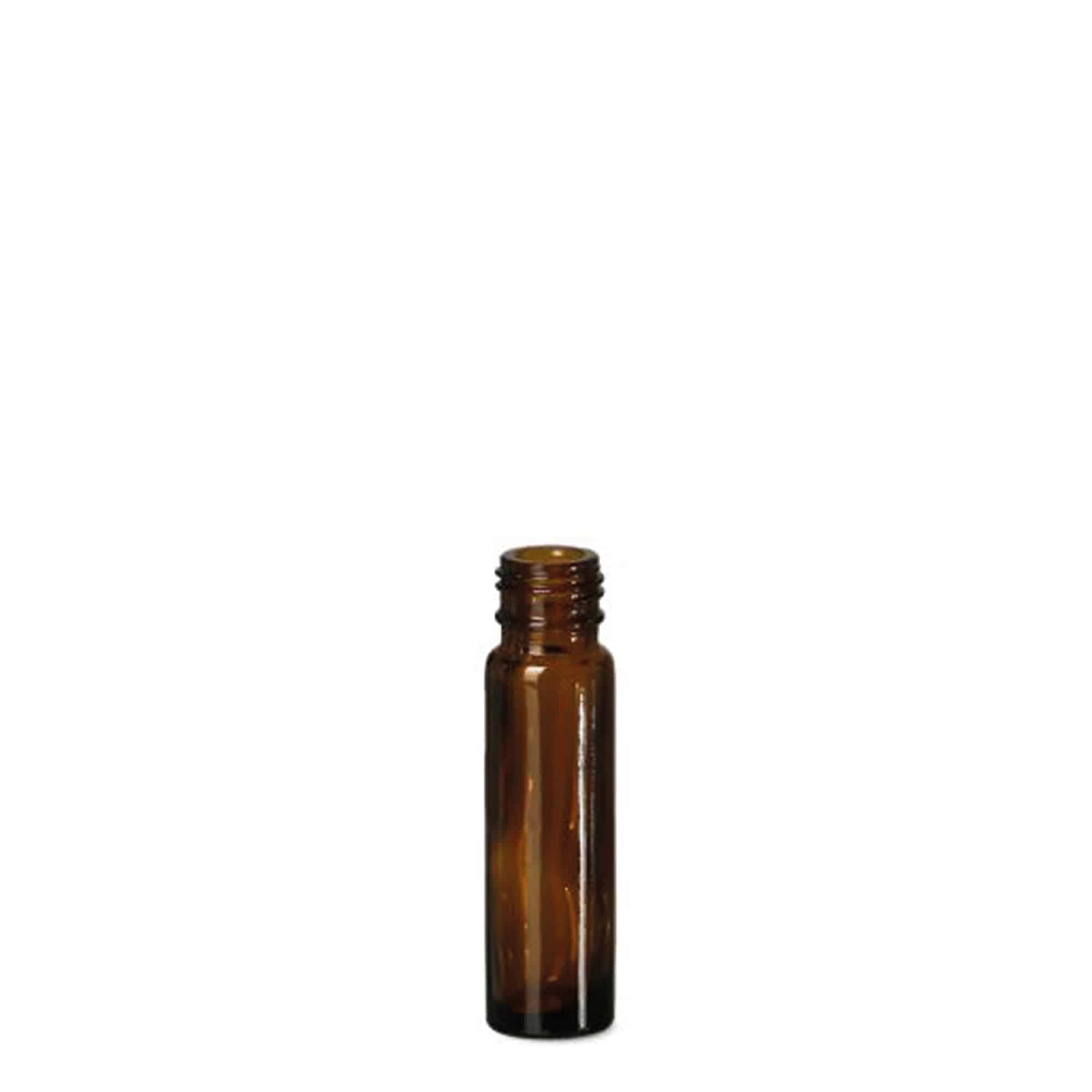 10 ml rullpudelikene, klaas, pruun, suu: kruvikork