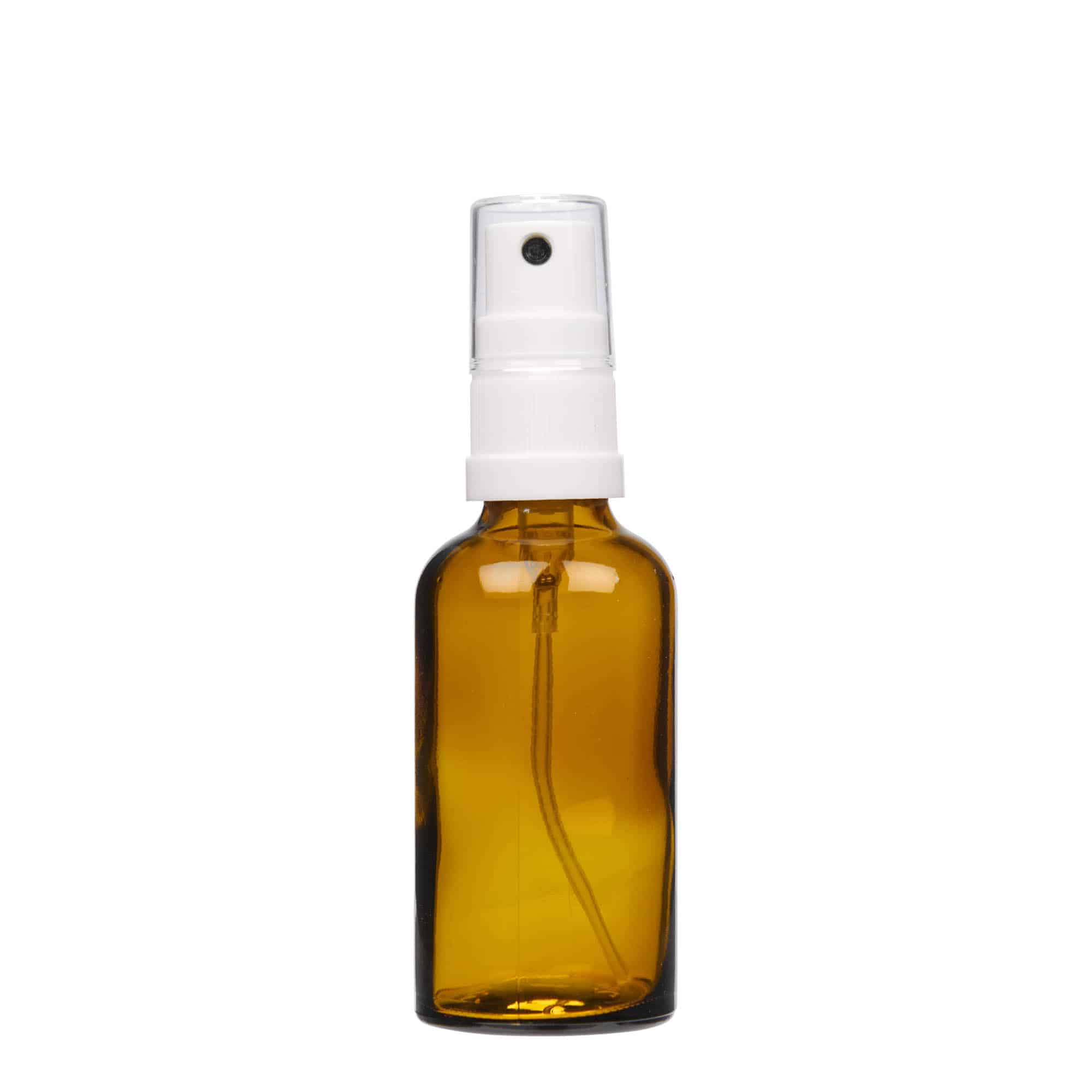 50 ml pihustuspudel meditsiiniks, klaas, pruun, suu: DIN 18