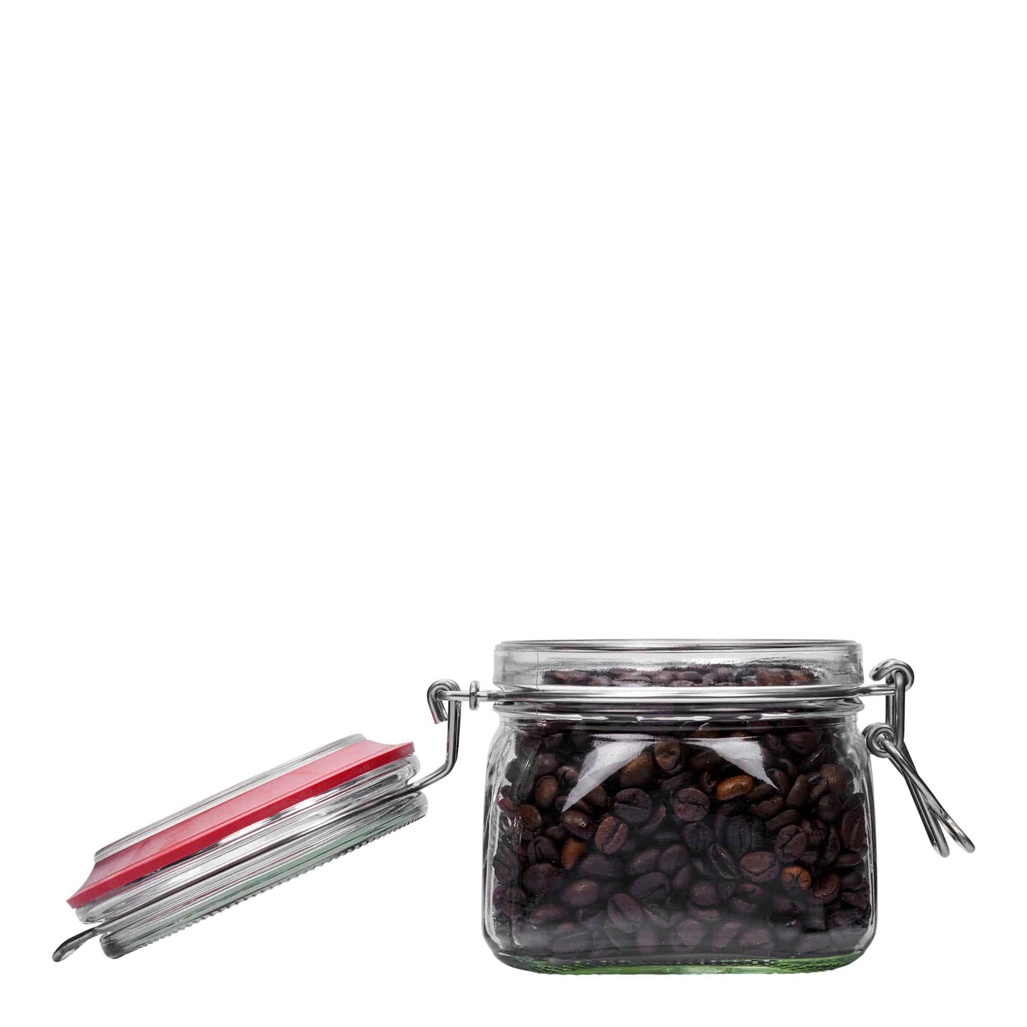 550 ml traatkaanega purk, ruudukujuline, sulgur: traatkaas