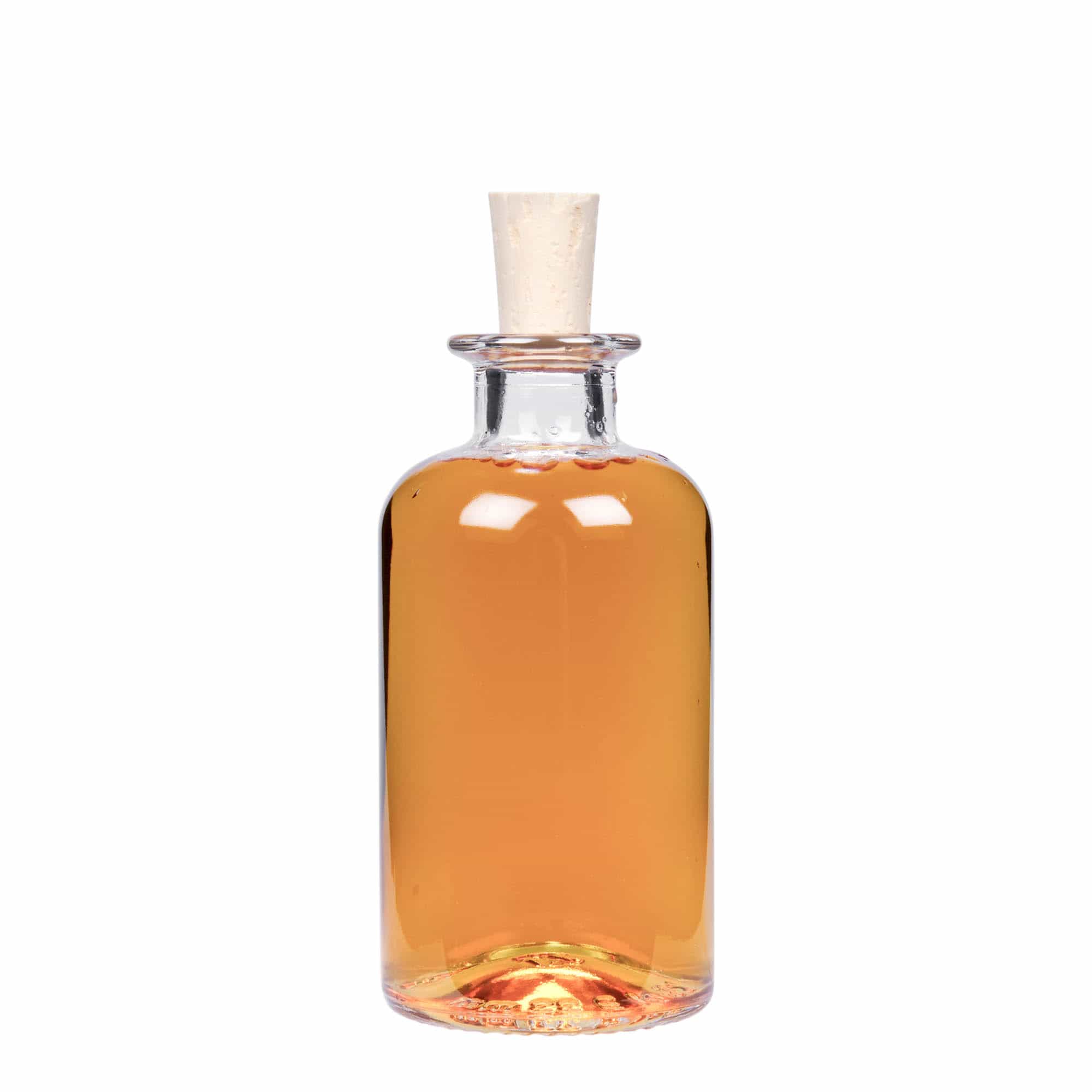 250 ml klaasist apteegipudel, sulgur: kork