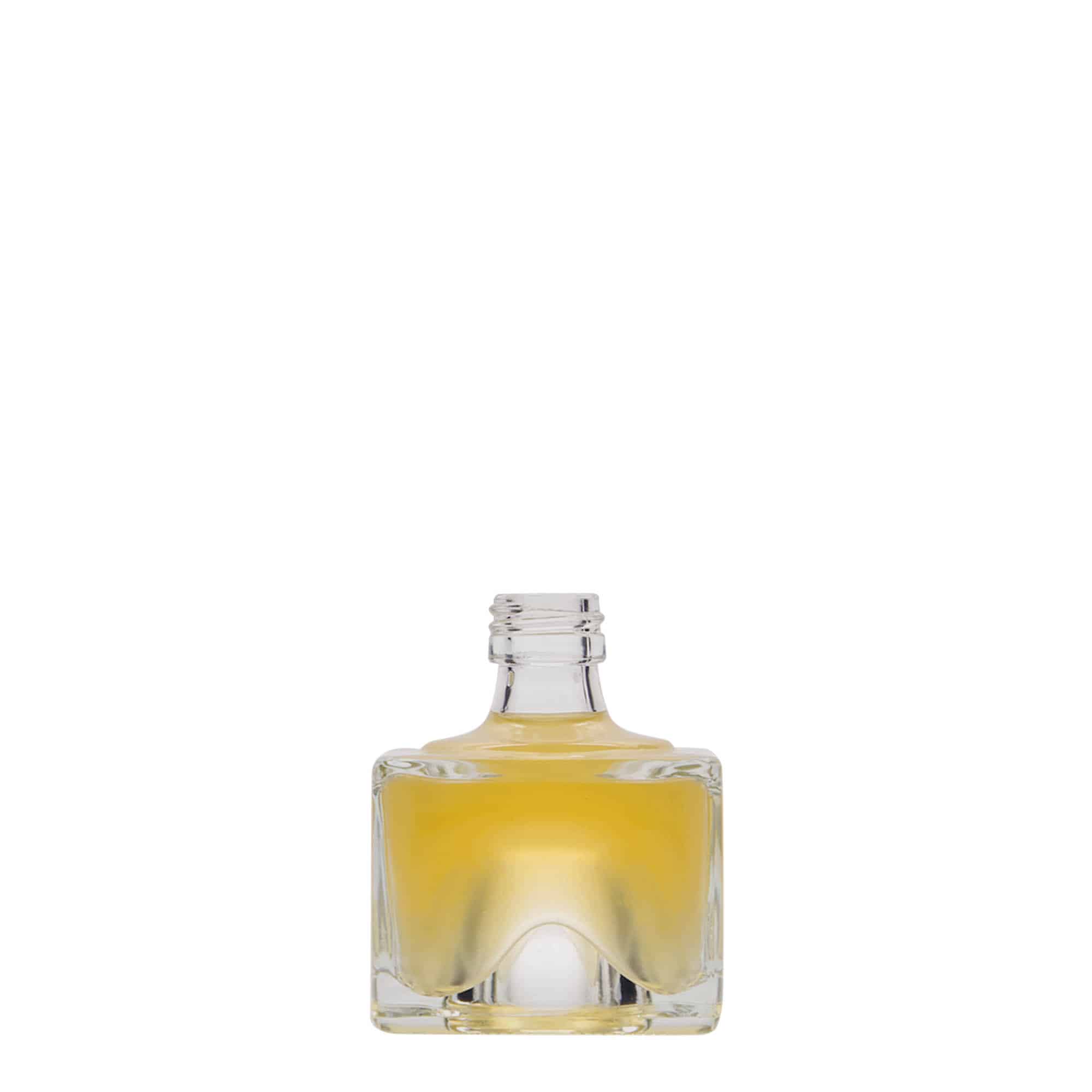40 ml klaaspudel 'Cocolores', ruudukujuline, suuava: PP 18