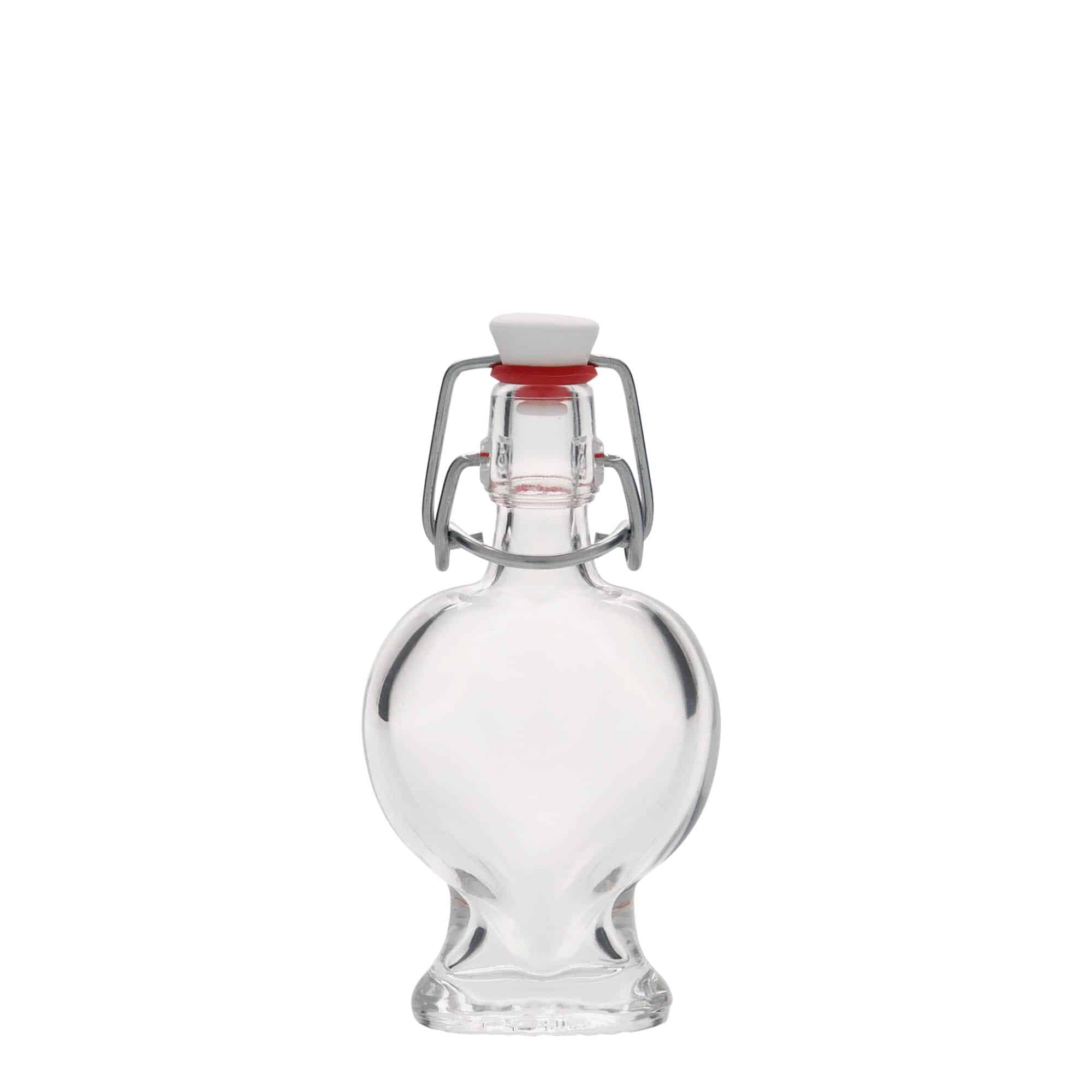 40 ml klaaspudel 'Süda', sulgur: traatkork