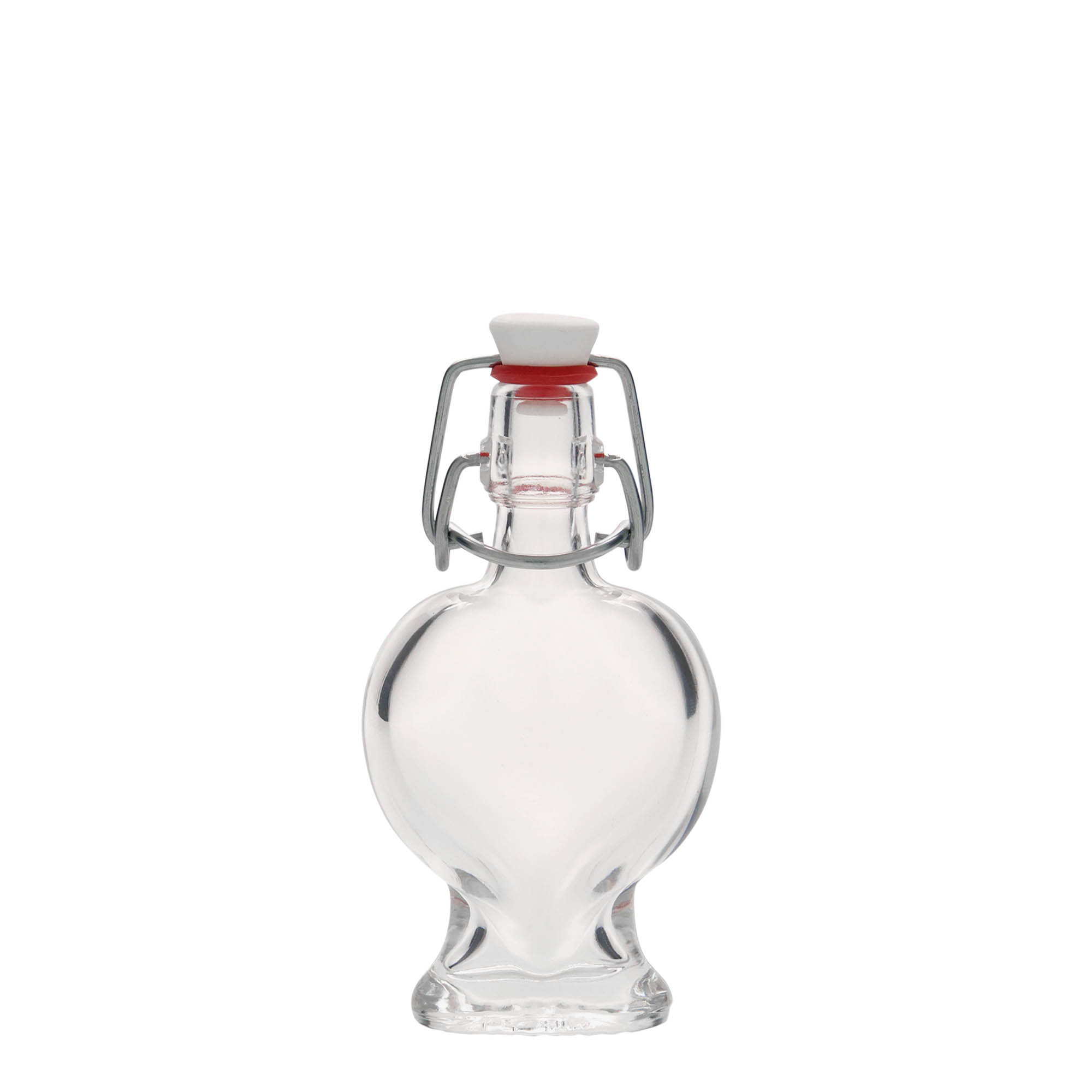40 ml klaaspudel 'Süda', avaus: klambrikork