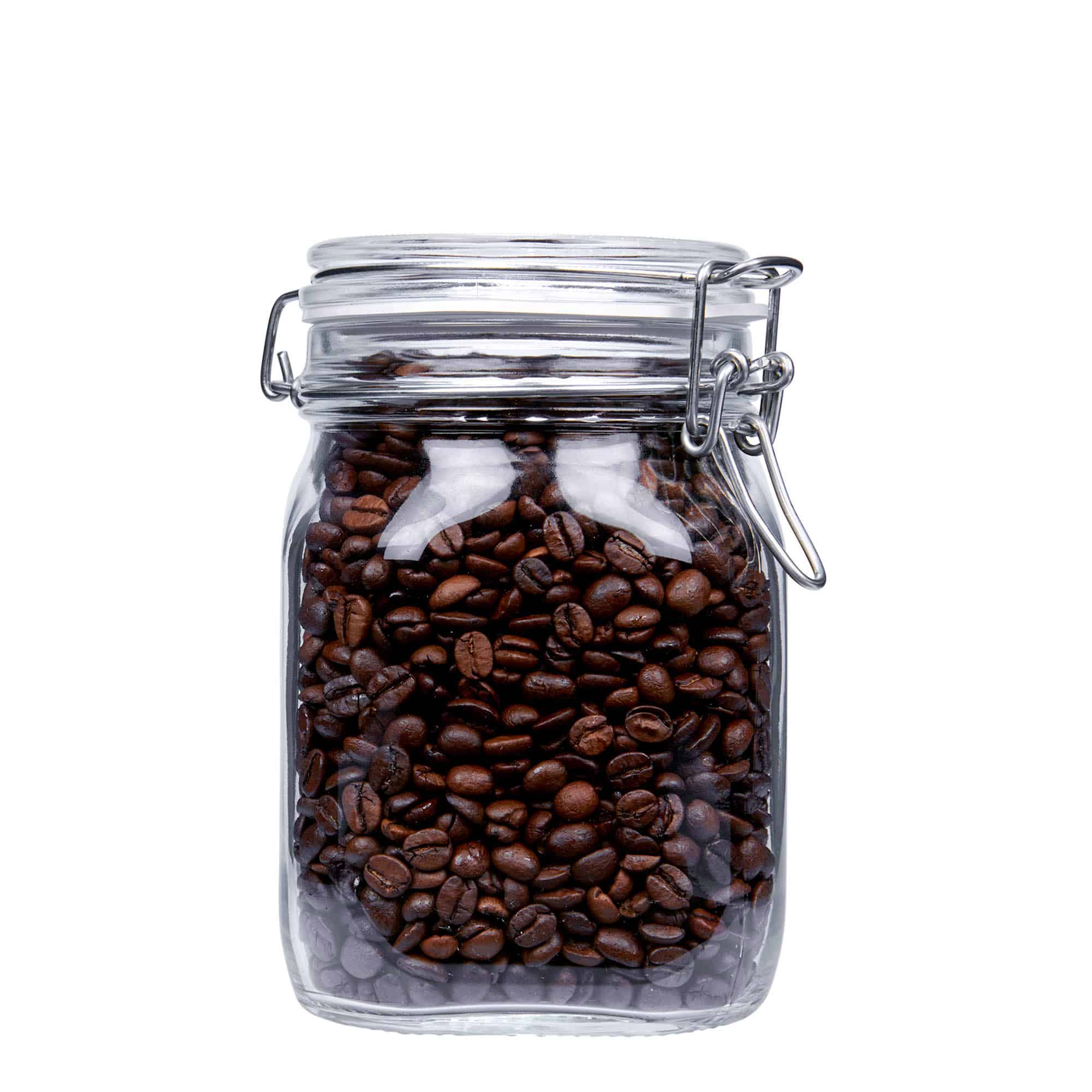 1000 ml traatkaanega purk 'Fido', ruudukujuline, sulgur: traatkaas