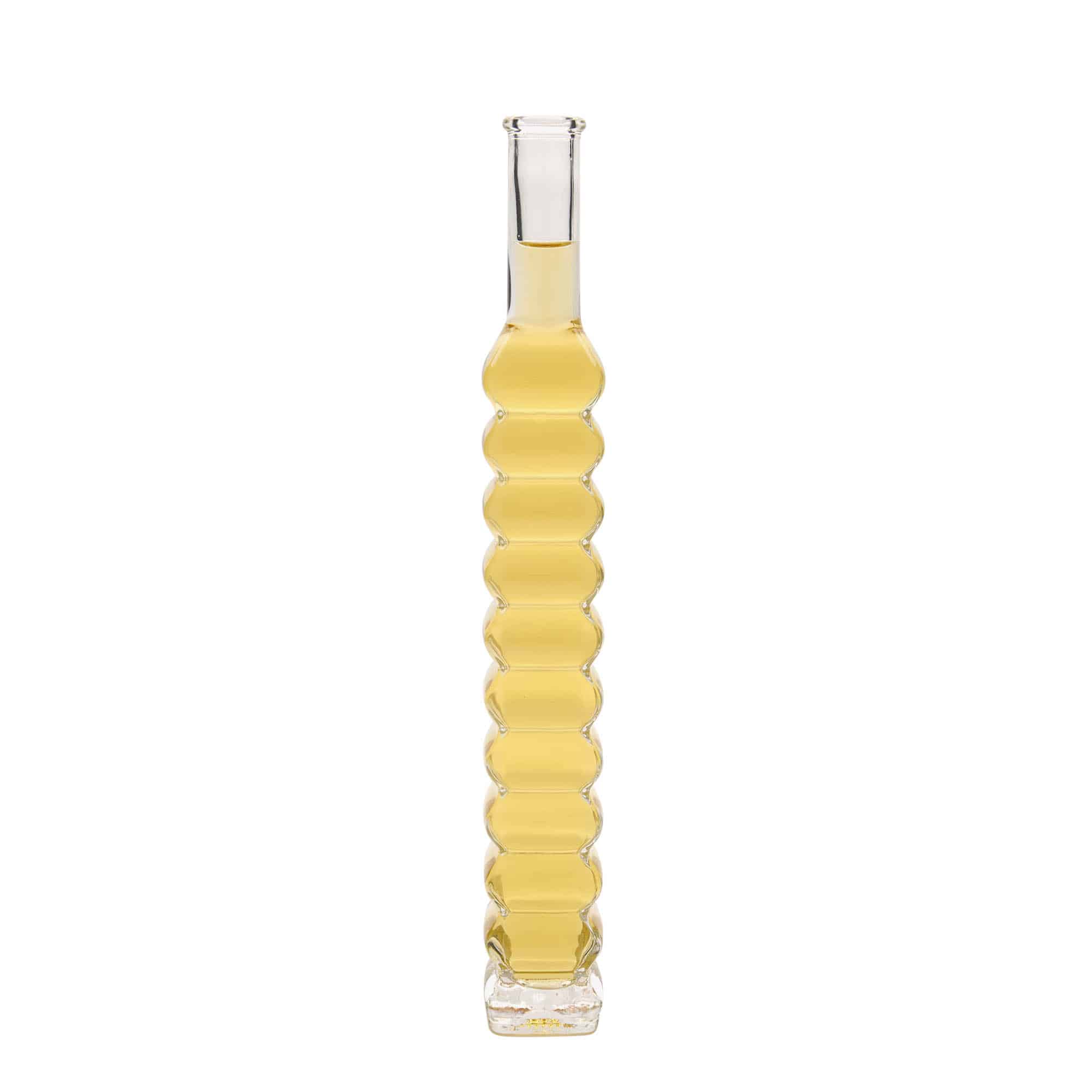 200 ml klaaspudel 'Roma', ruudukujuline, sulgur: kork