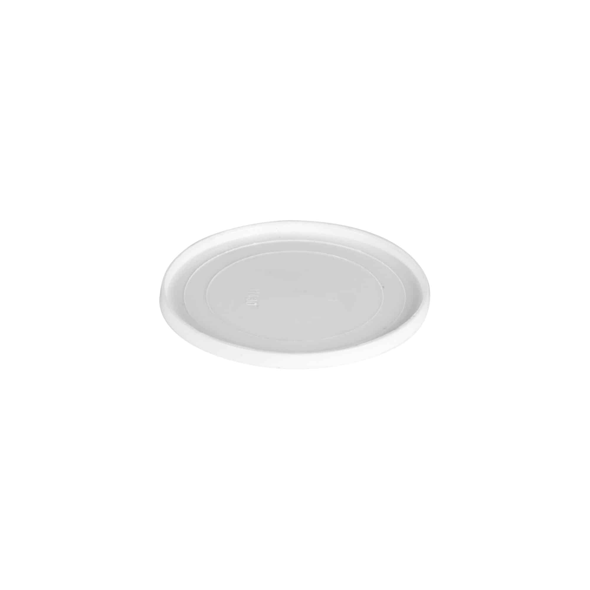 Katteplaat 30 ml 'Bianca' jaoks, PP-plastik, valge