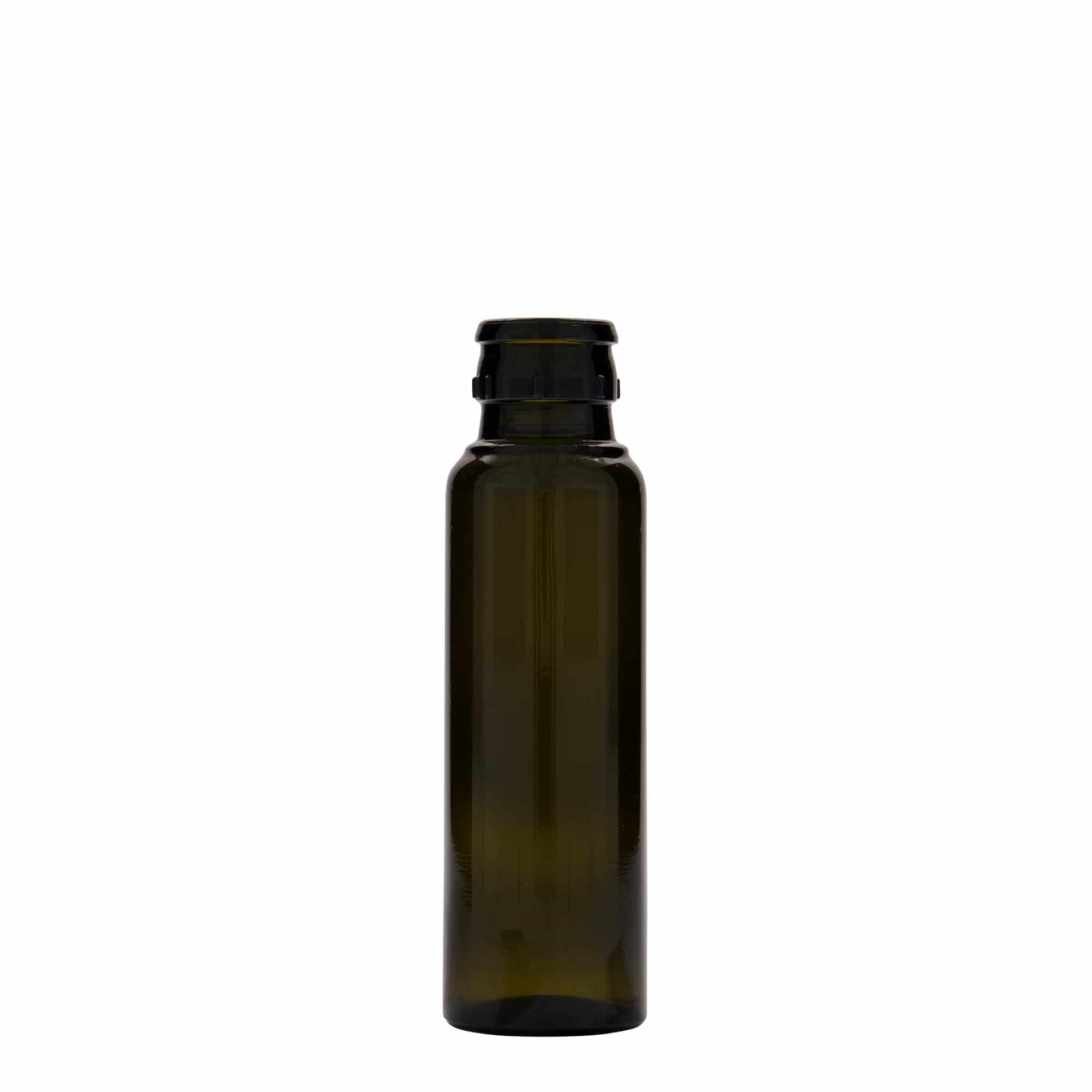 100 ml äädika-/õliflask 'Willy New', klaas, antiikroheline, suuava: DOP