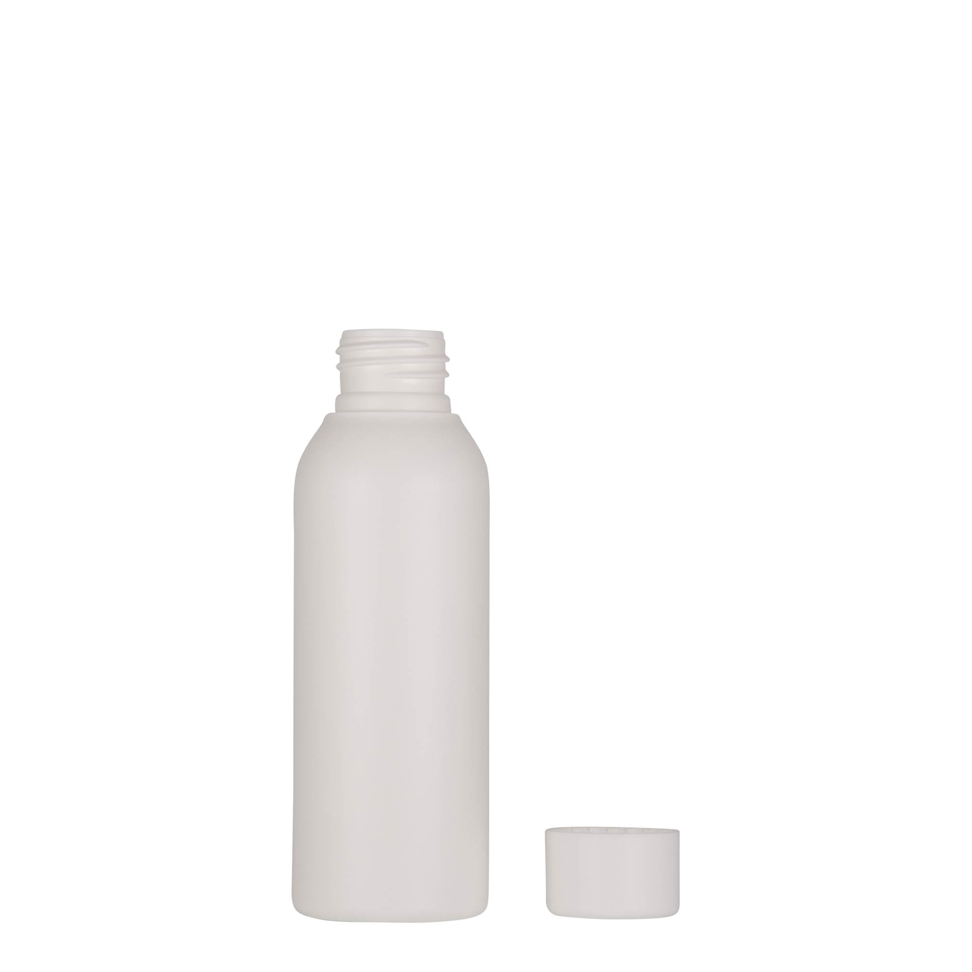 100 ml plastpudel 'Tuffy', HDPE, valge, kael: 24/410