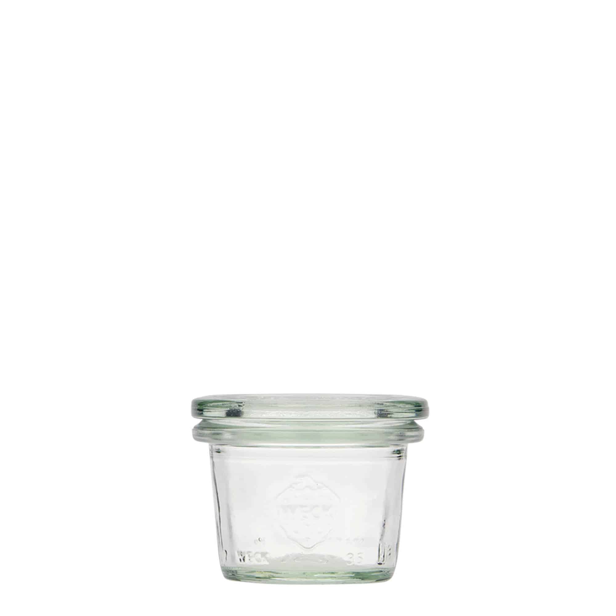 35 ml WECKi laia suuga purk, sulgur: ümar serv