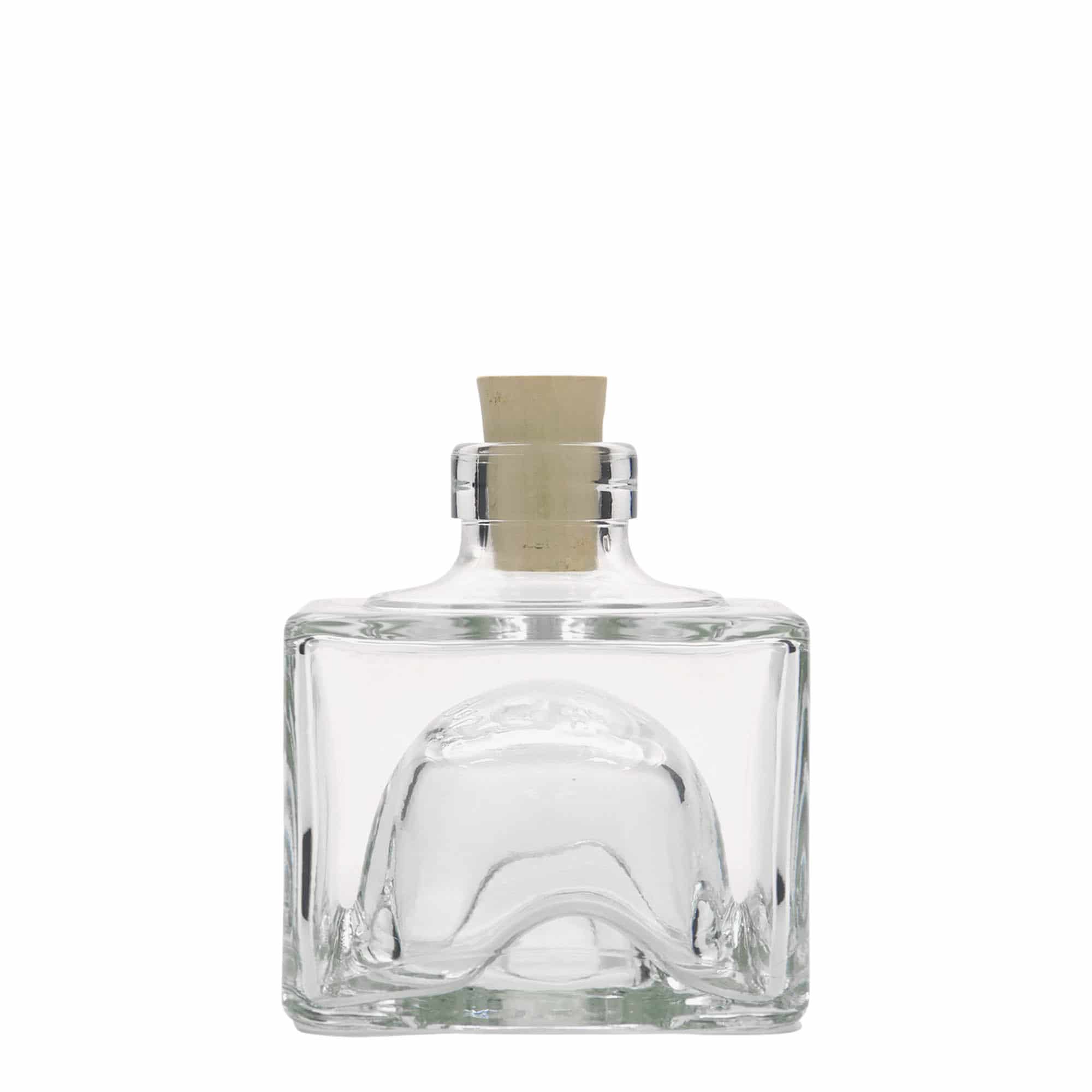 200 ml klaaspudel 'Cocolores', ruudukujuline, sulgur: kork