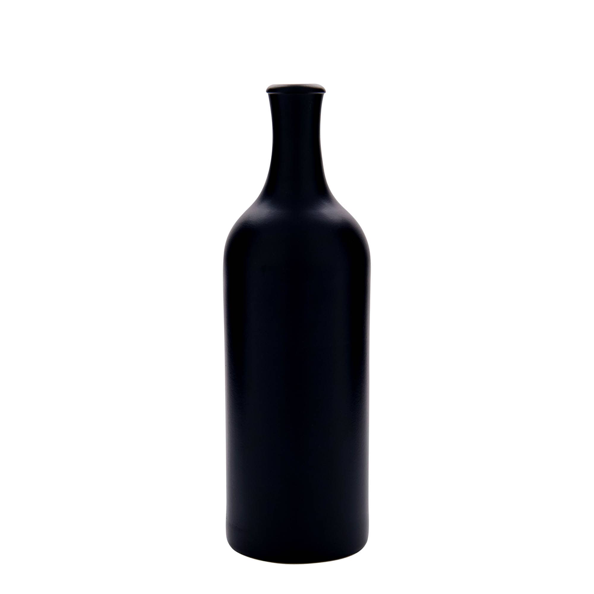 750 ml pika kaelaga keraamiline pudel, kivikeraamika, must, sulgur: kork 750 ml pika kaelaga keraamiline pudel, kivikeraamika, must, sulgur: kork