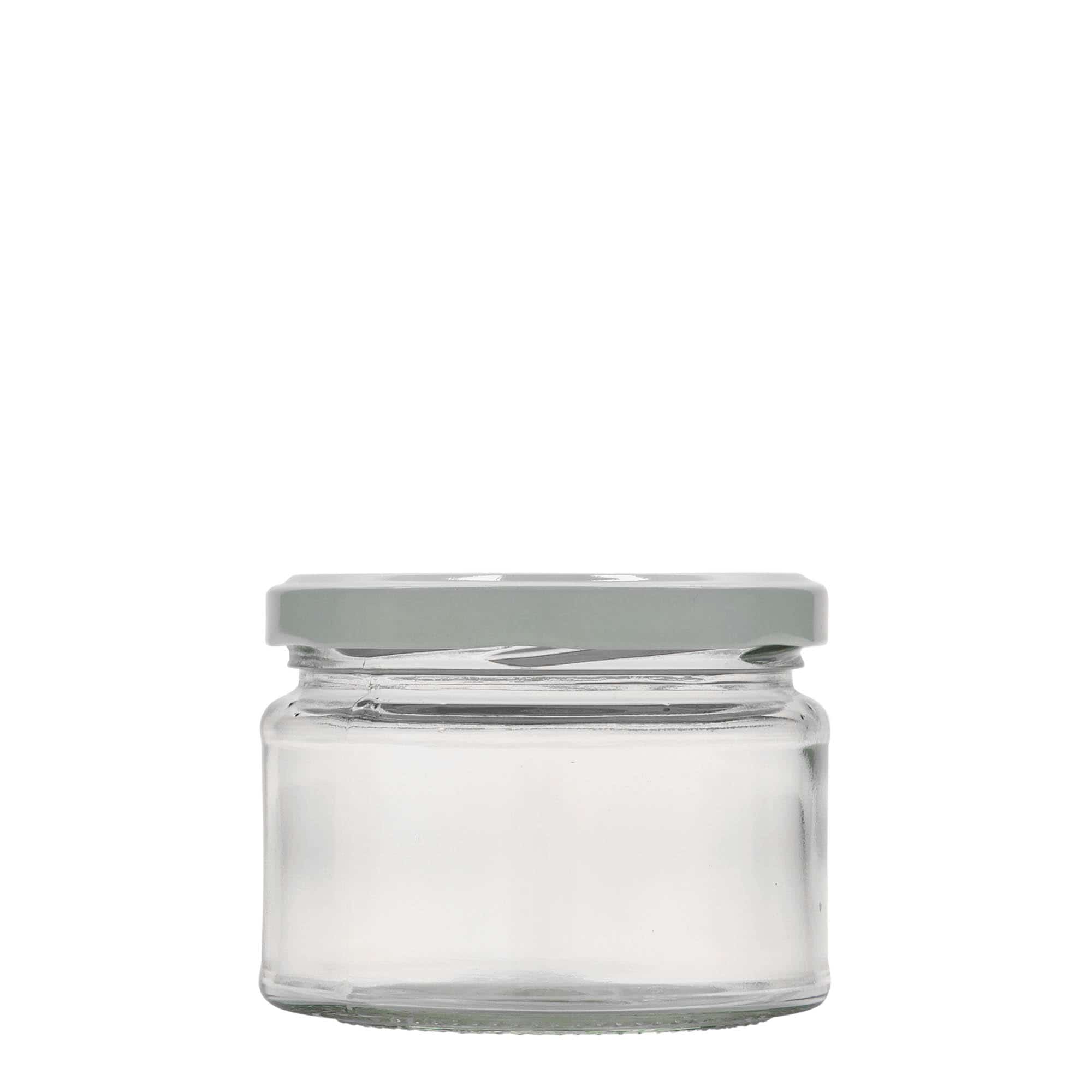 280 ml madal ümmargune purk, sulgur: twist-off (TO 82)