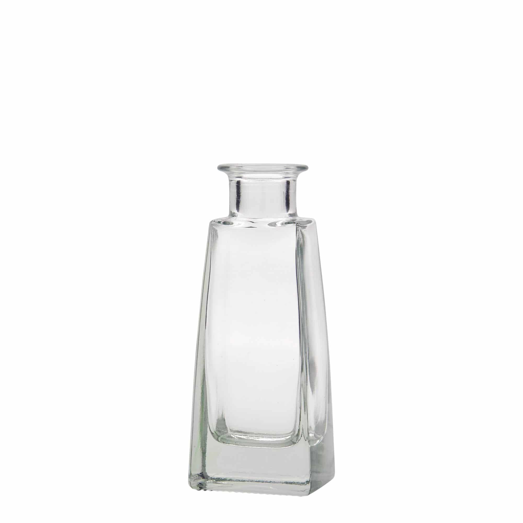 100 ml klaaspudel 'Timmy', ristkülikukujuline, sulgur: kork